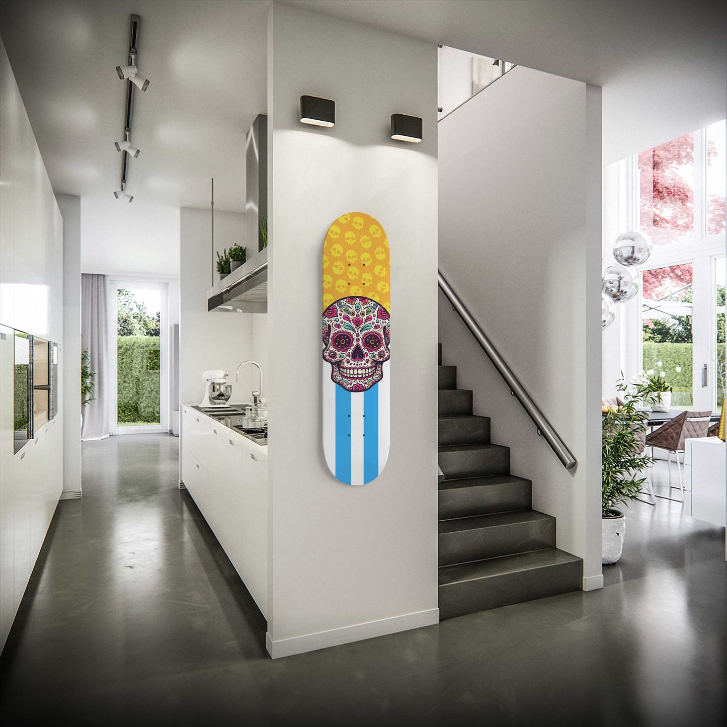 Sugar Skull #9.0 1 Deck Skateboard Wall Art