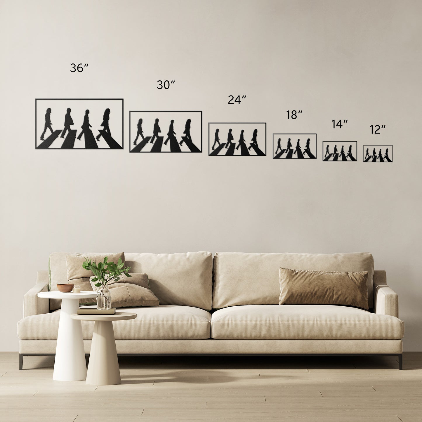 The Beatles Abbey Road Metal Wall Art