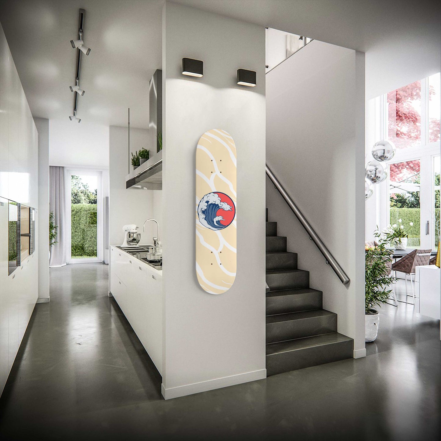 The Huge Japanese Wave Skateboard Wall Art