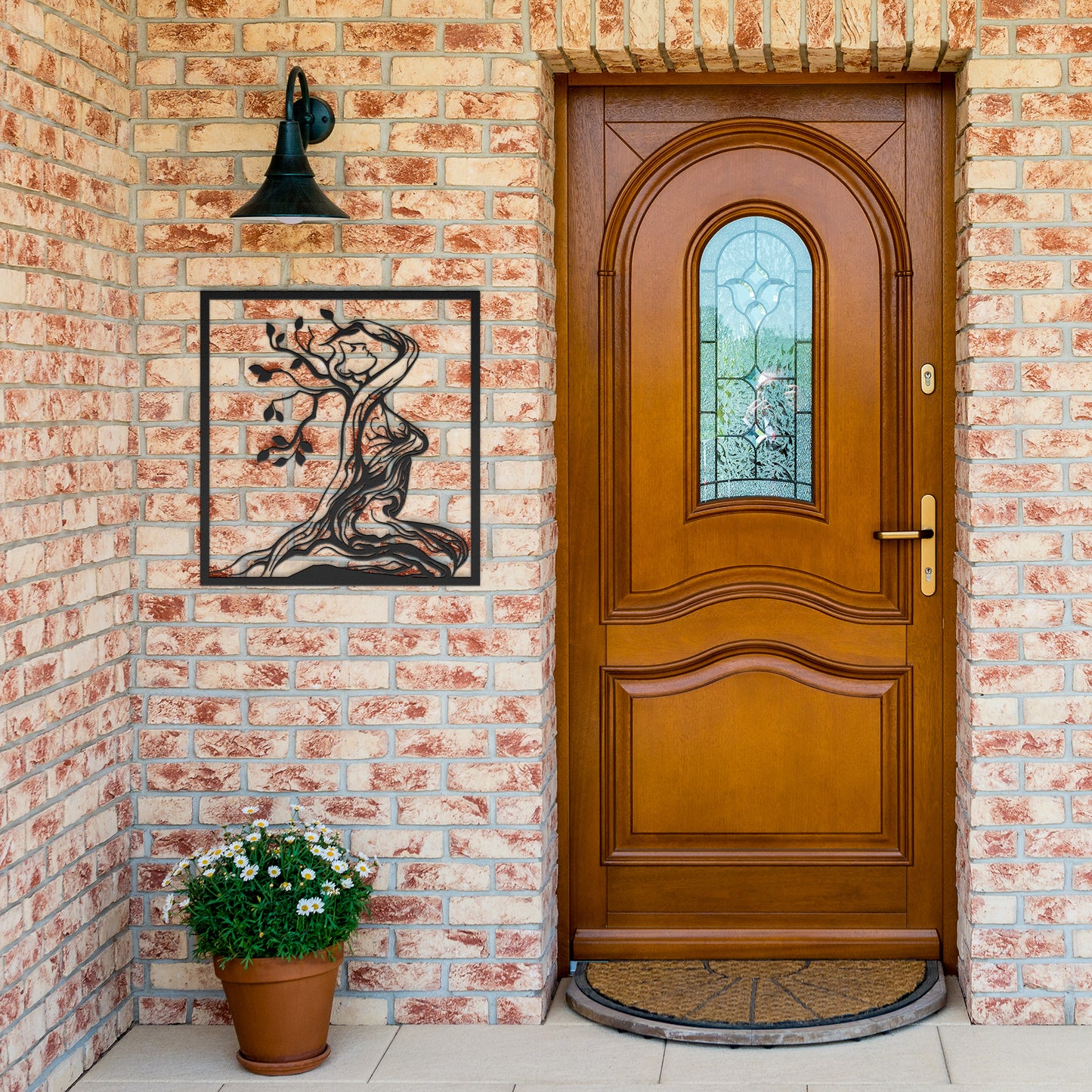 Tree Of Life Lady Metal Wall Art