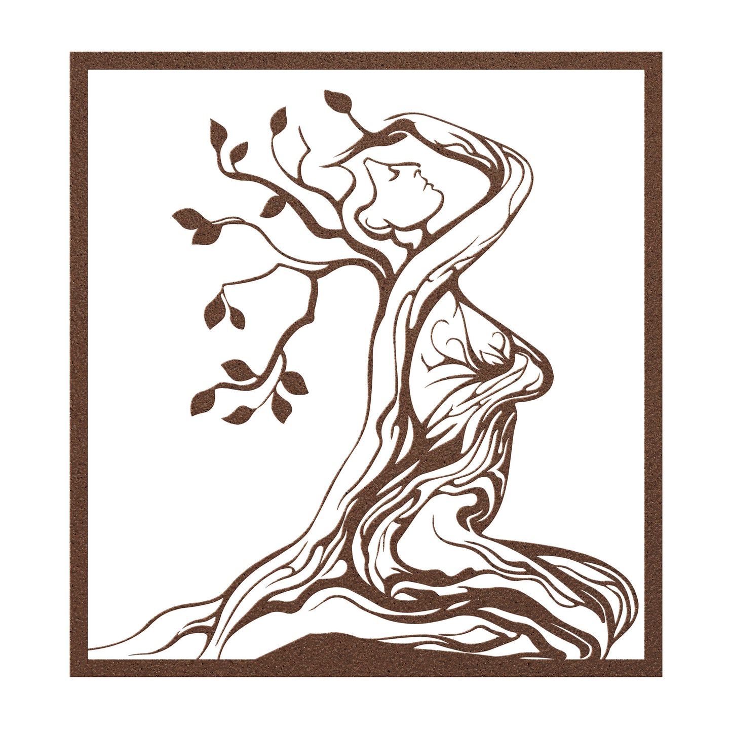 Tree Of Life Lady Metal Wall Art