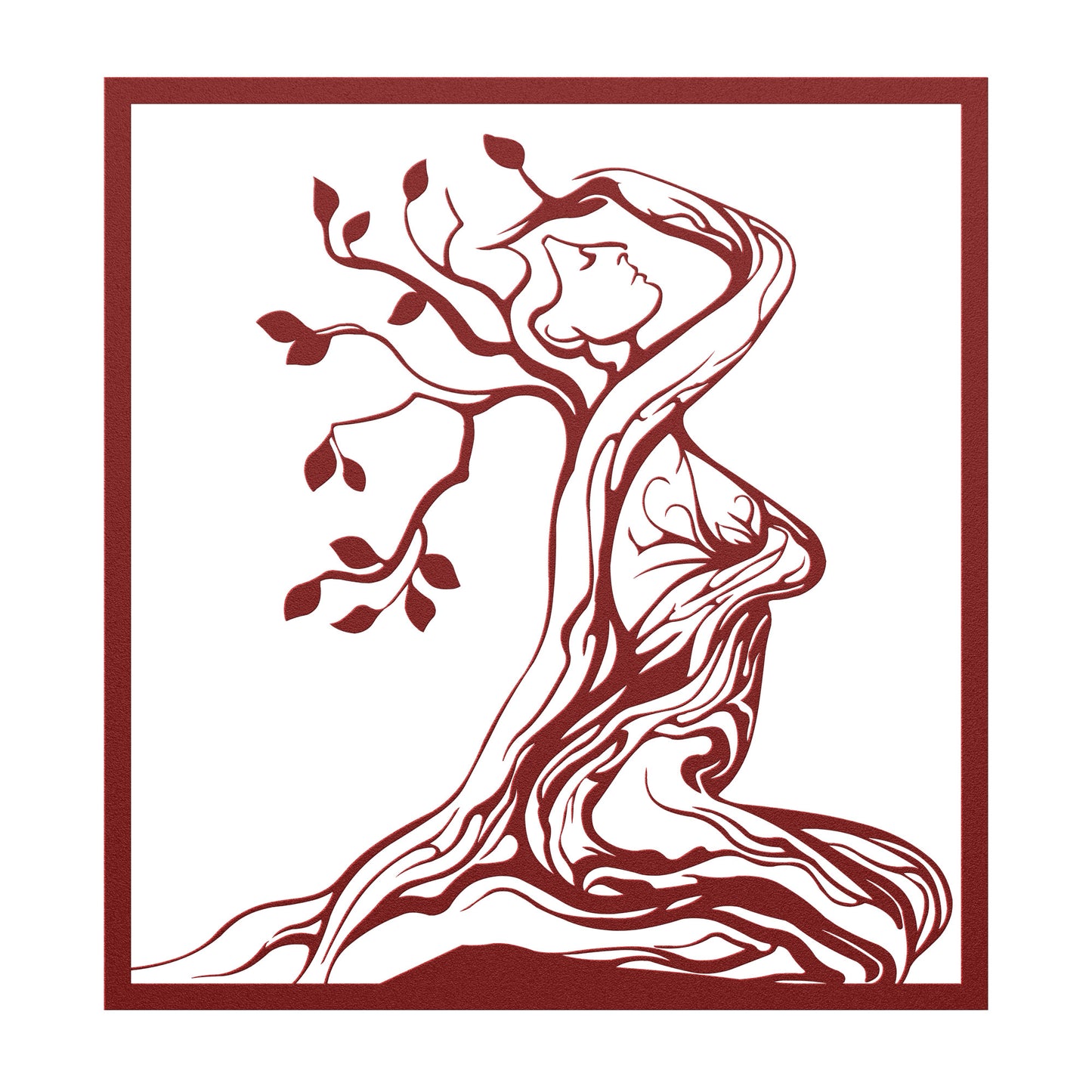 Tree Of Life Lady Metal Wall Art