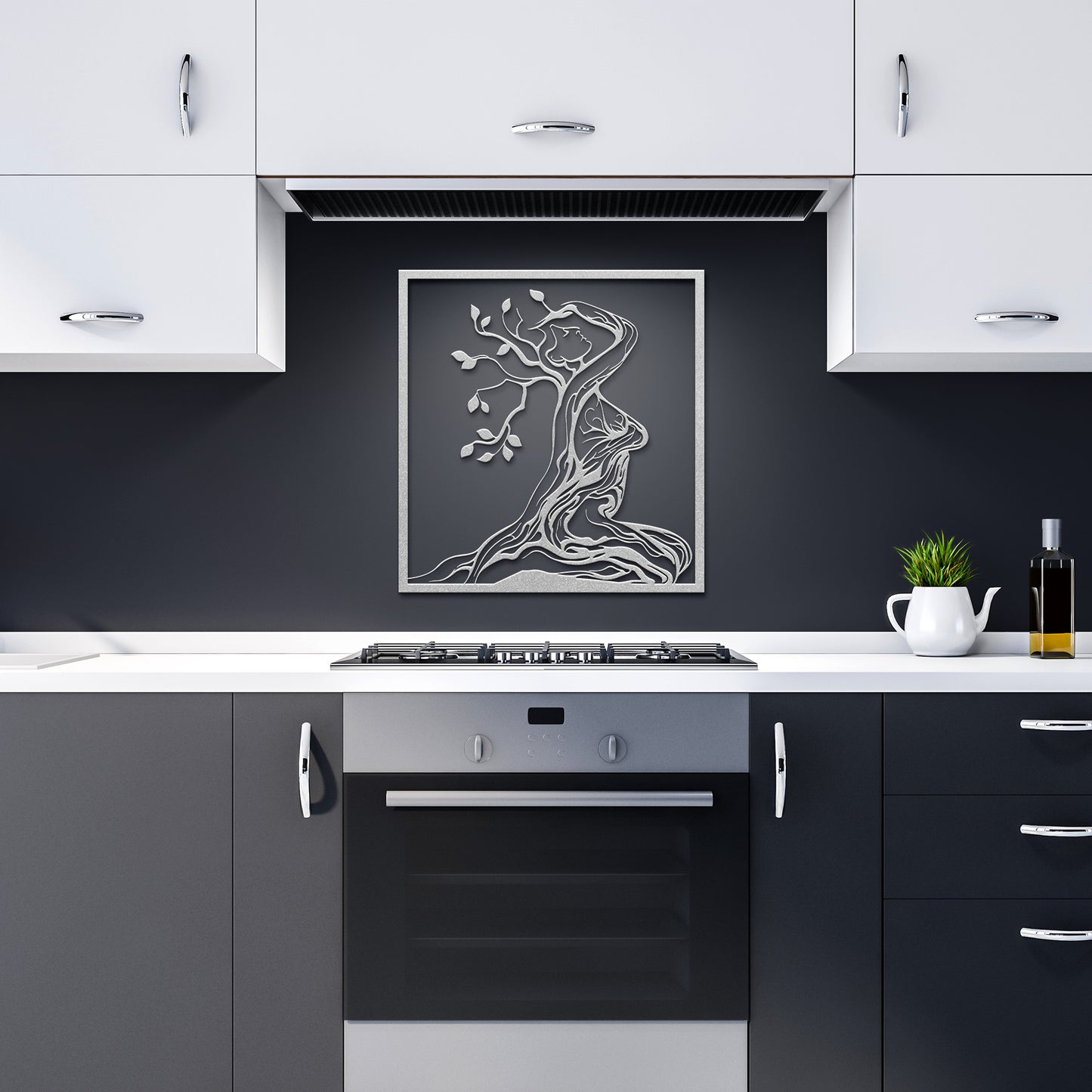 Tree Of Life Lady Metal Wall Art