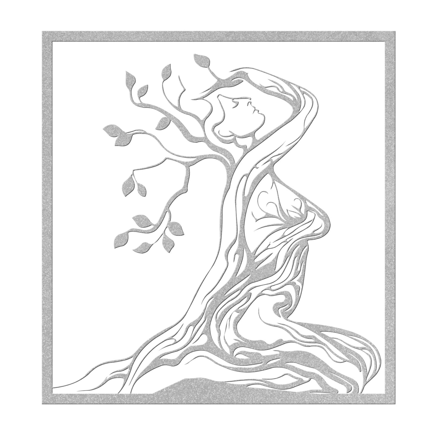 Tree Of Life Lady Metal Wall Art