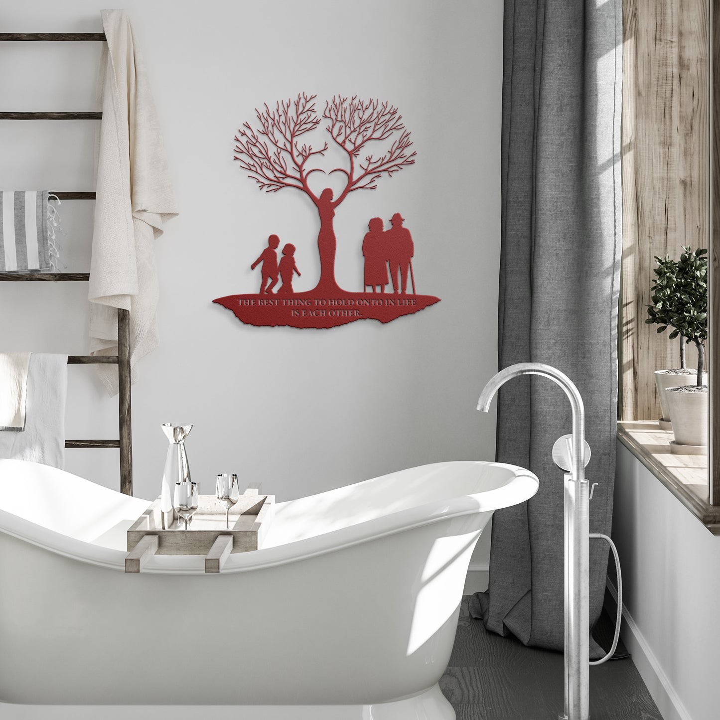 Tree of Life Woman Metal Wall Art