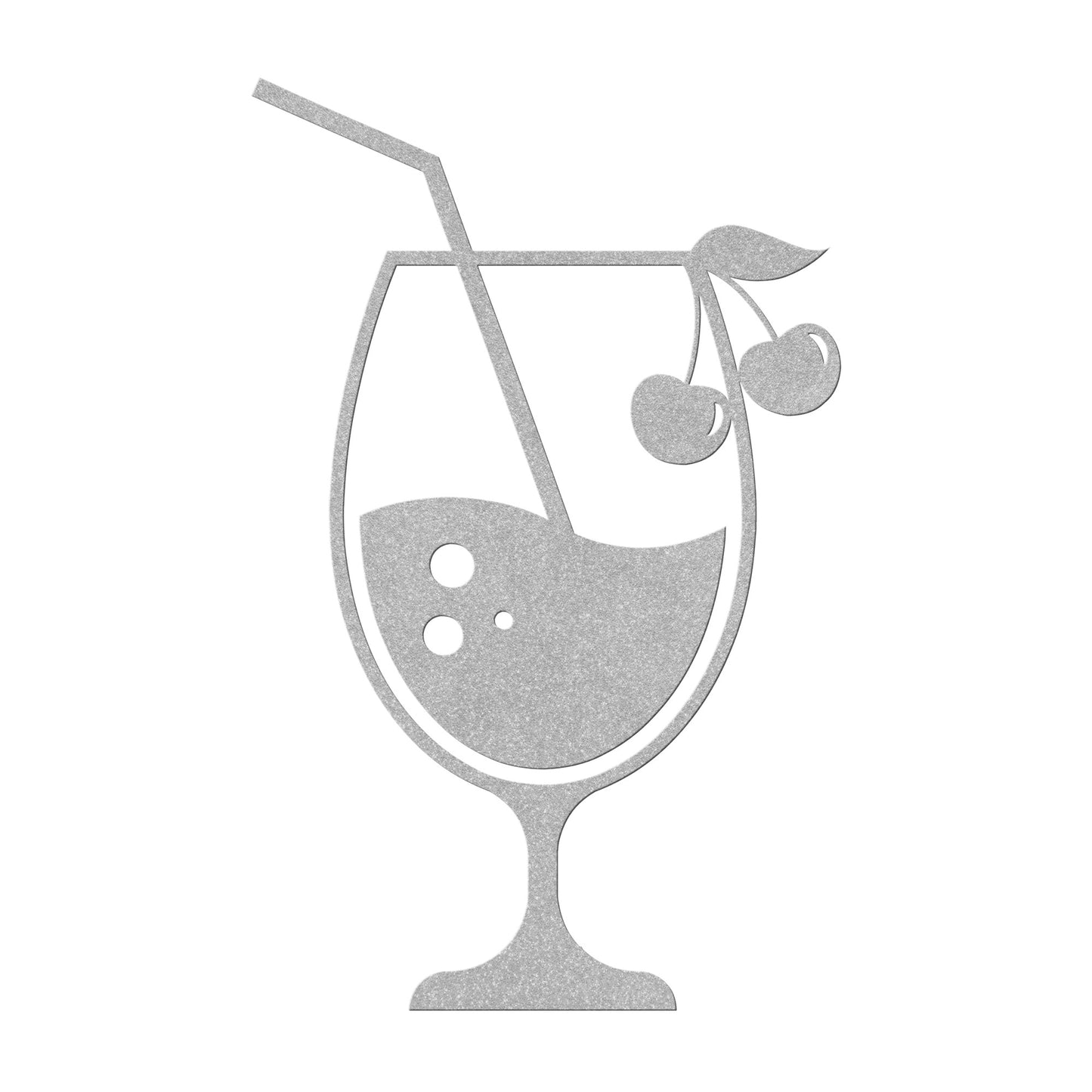 Wine Glass Metal Wall Art