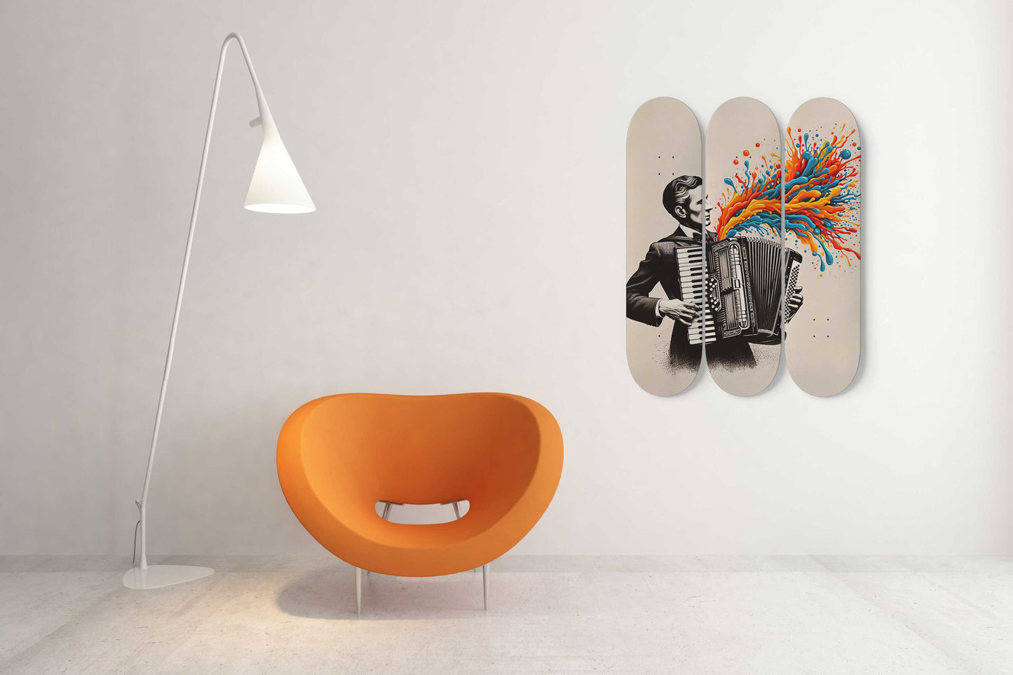 Accordion 3-Deck Skateboard Wall Art