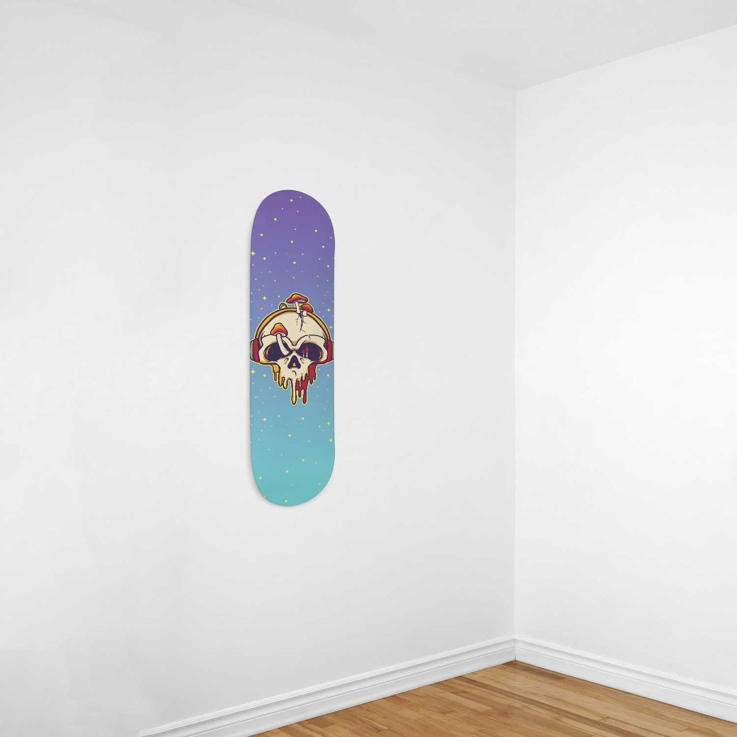 Beats and Skull Skateboard Wall Art