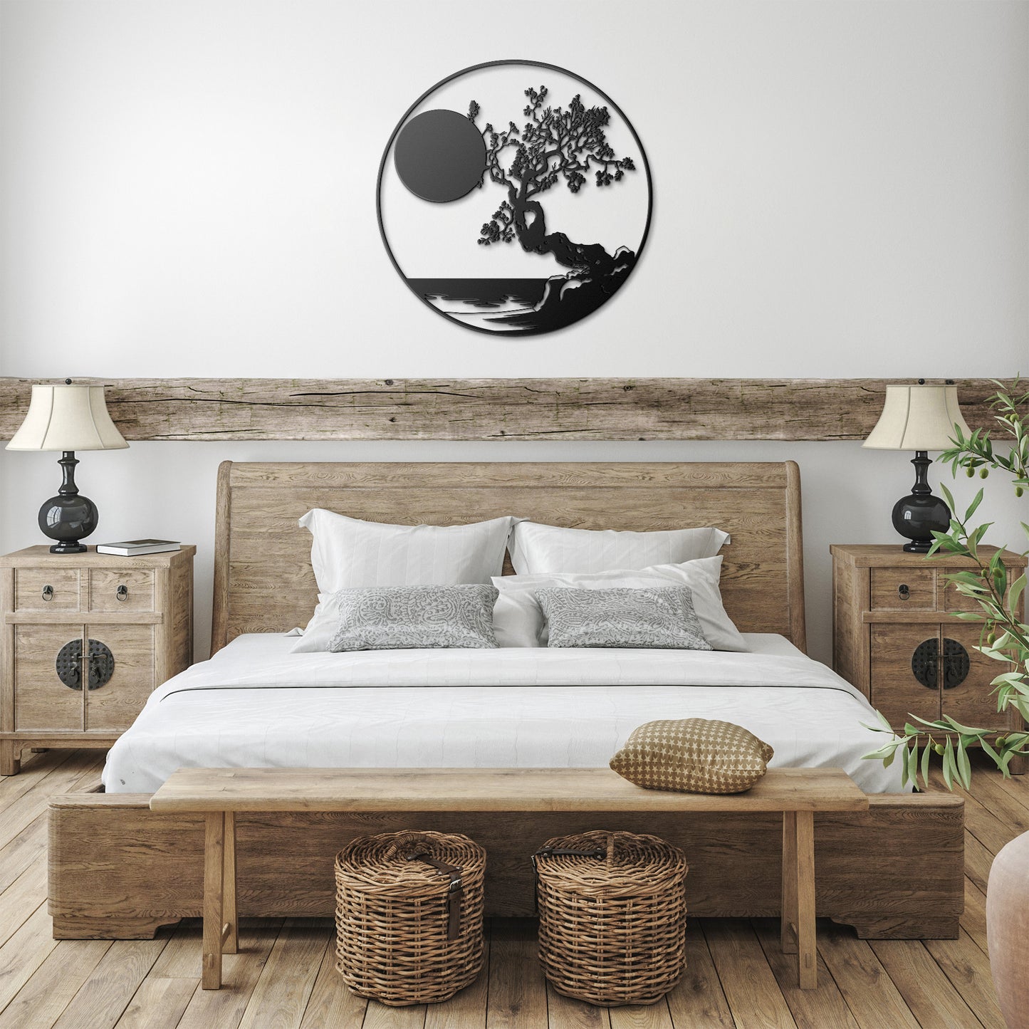 Beautiful Japanese Sunset Metal Wall Art