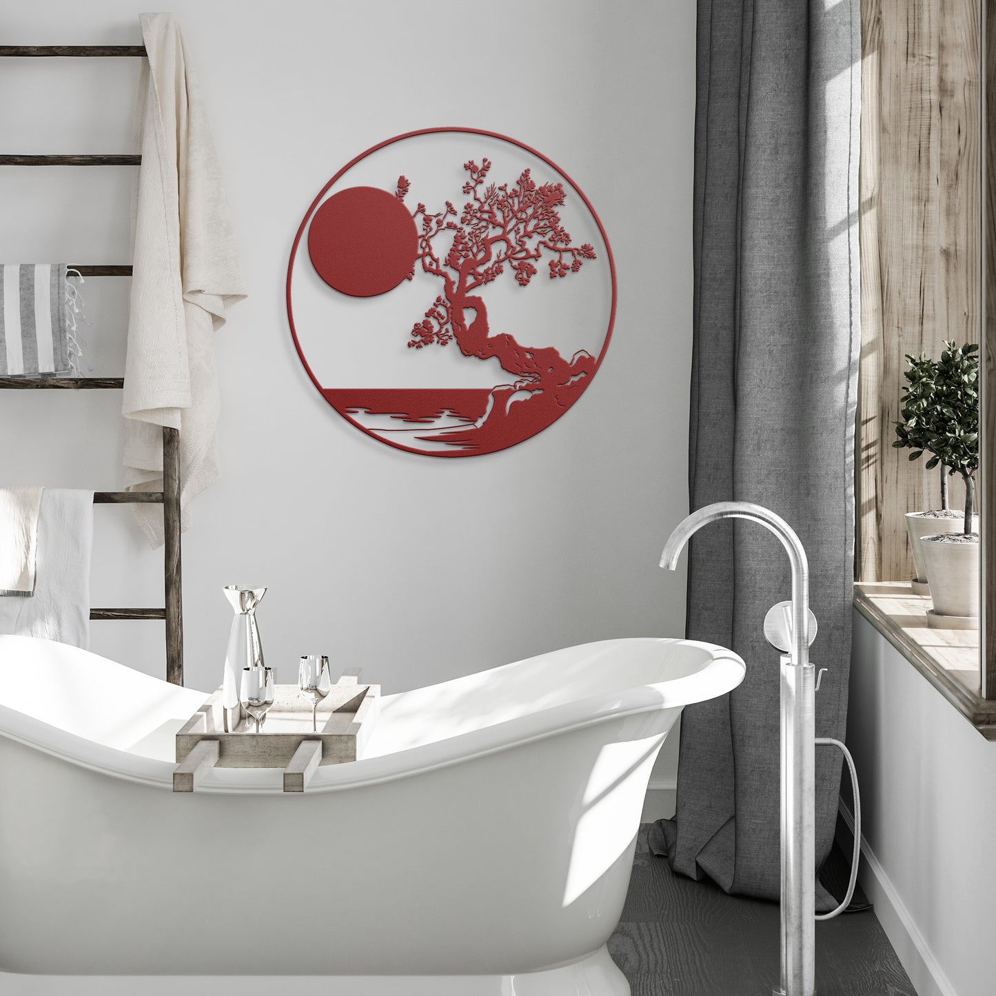 Beautiful Japanese Sunset Metal Wall Art