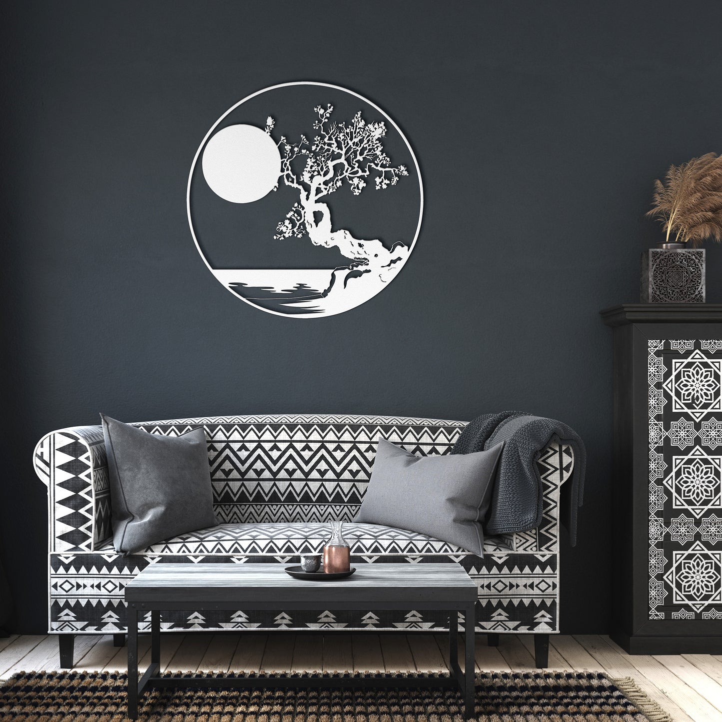 Beautiful Japanese Sunset Metal Wall Art