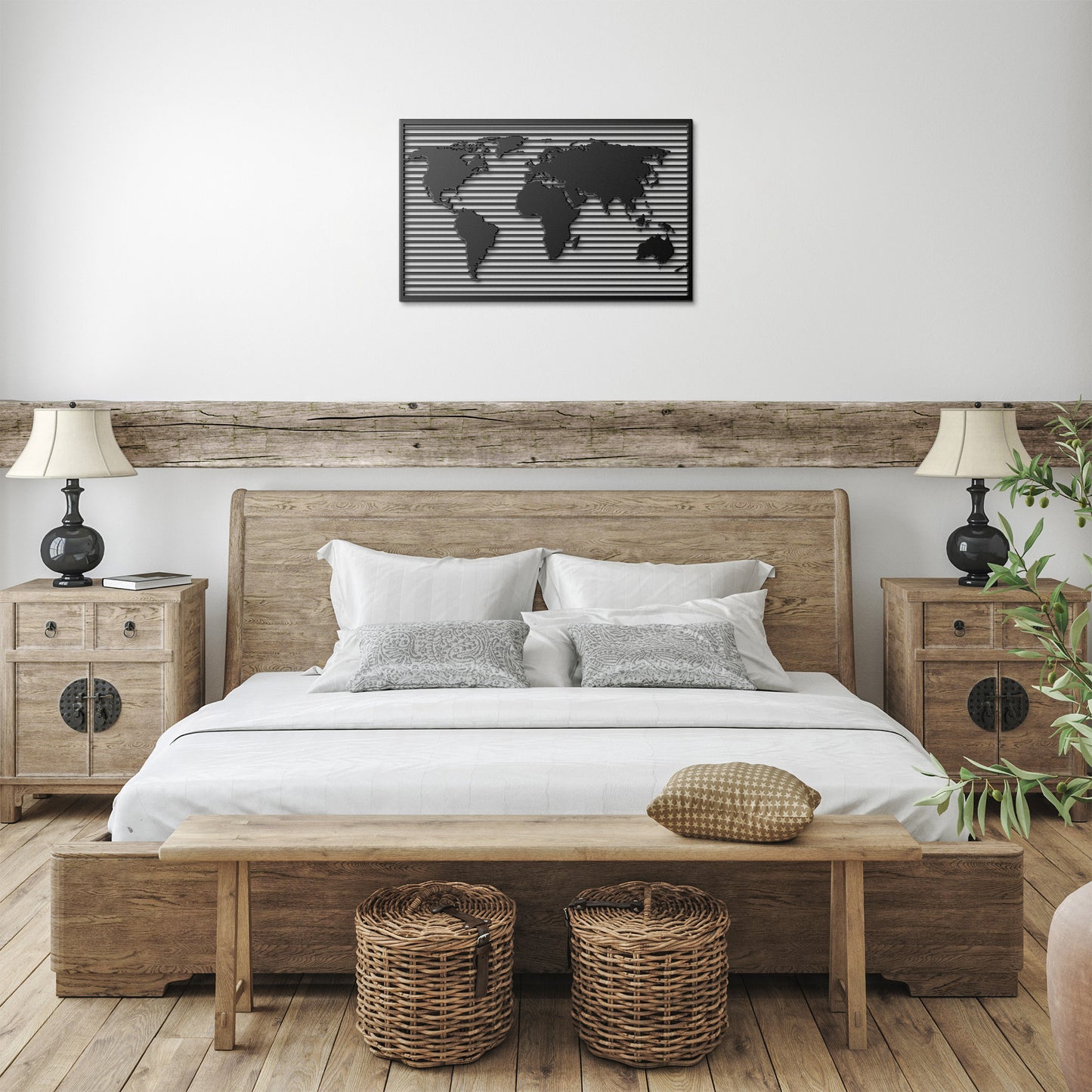 Beautiful World Map Metal Wall Art