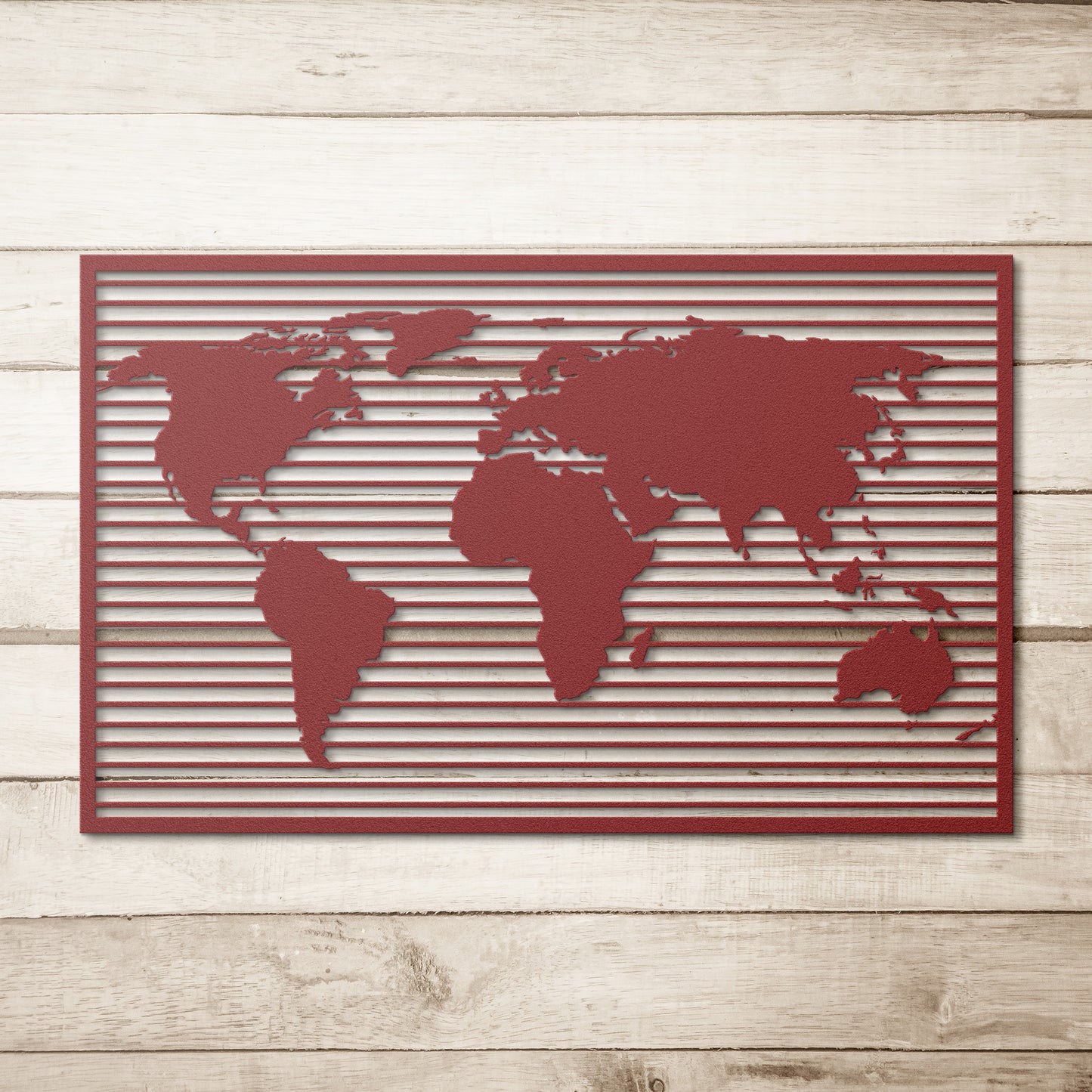 Beautiful World Map Metal Wall Art