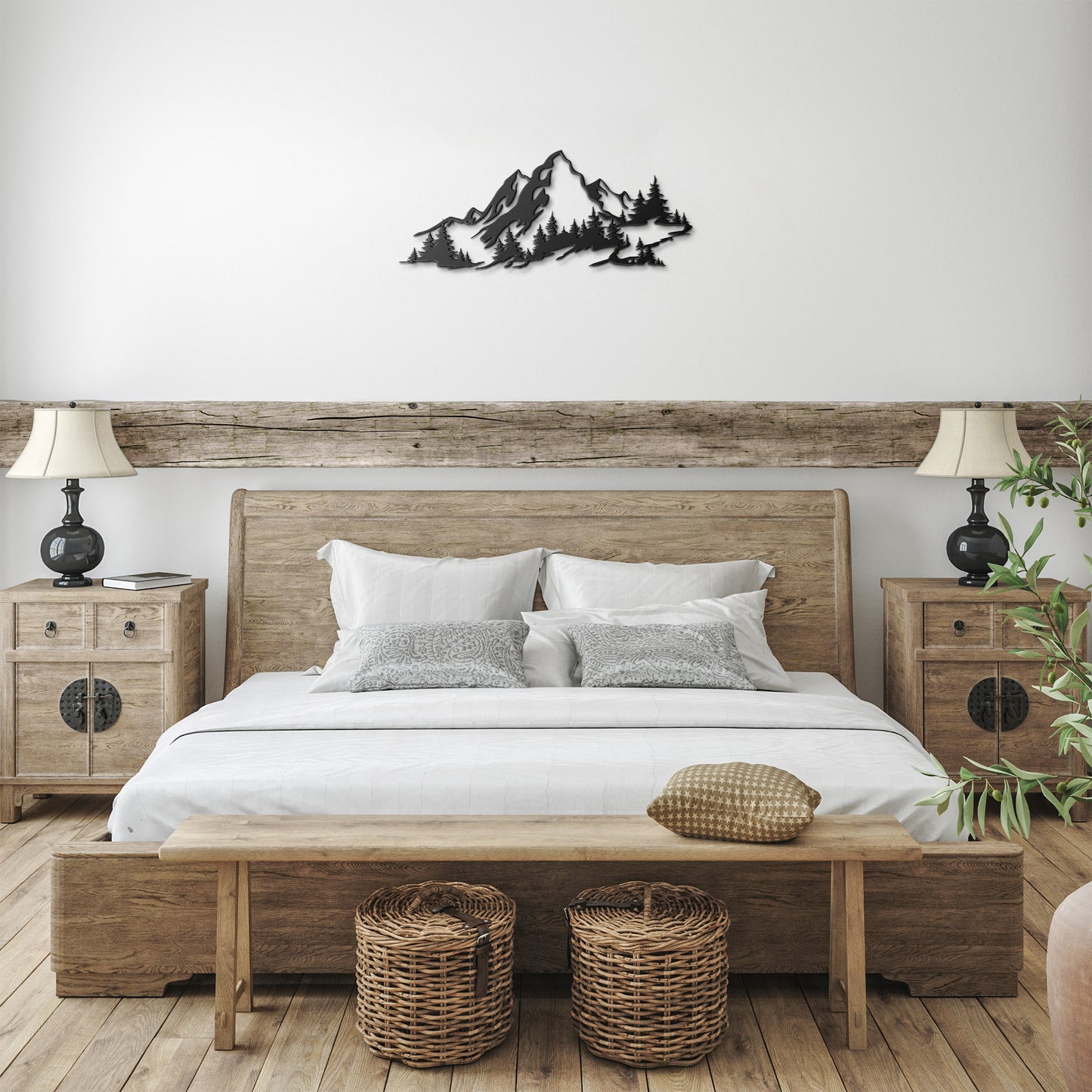 Beautiful Winter Mountain Metal Wall Art