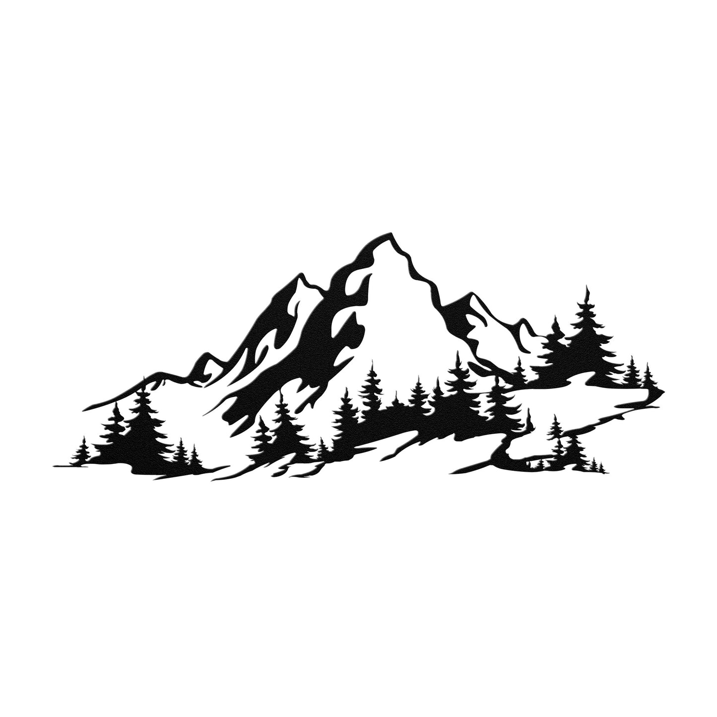 Beautiful Winter Mountain Metal Wall Art