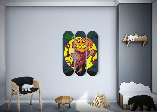 Halloween Boogeyman #2.0 3 Deck Skateboard Wall Art: Spooky Home Decor