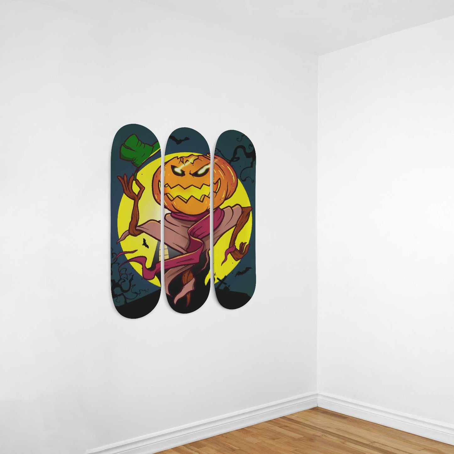 Halloween Boogeyman #2.0 3 Deck Skateboard Wall Art: Spooky Home Decor