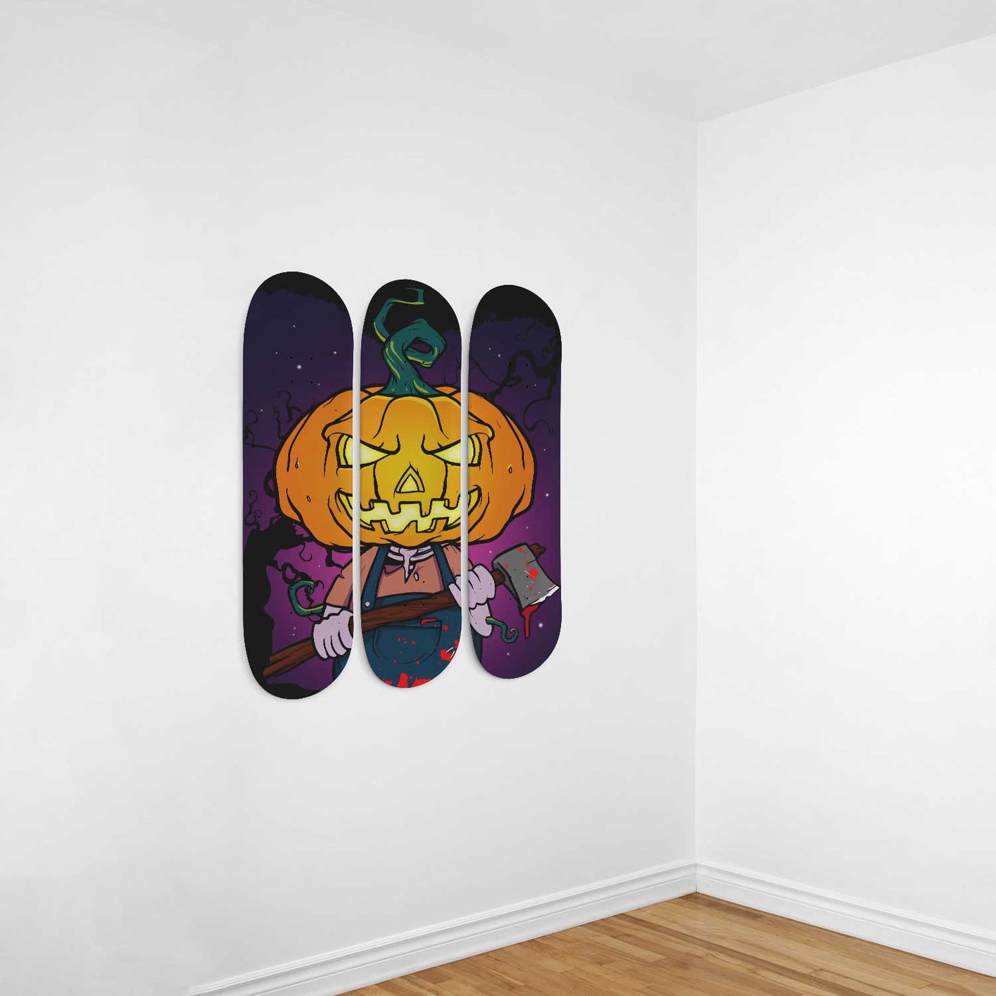 Halloween Boogeyman #1.0 3 Deck Skateboard Wall Art: Spooky Home Decor