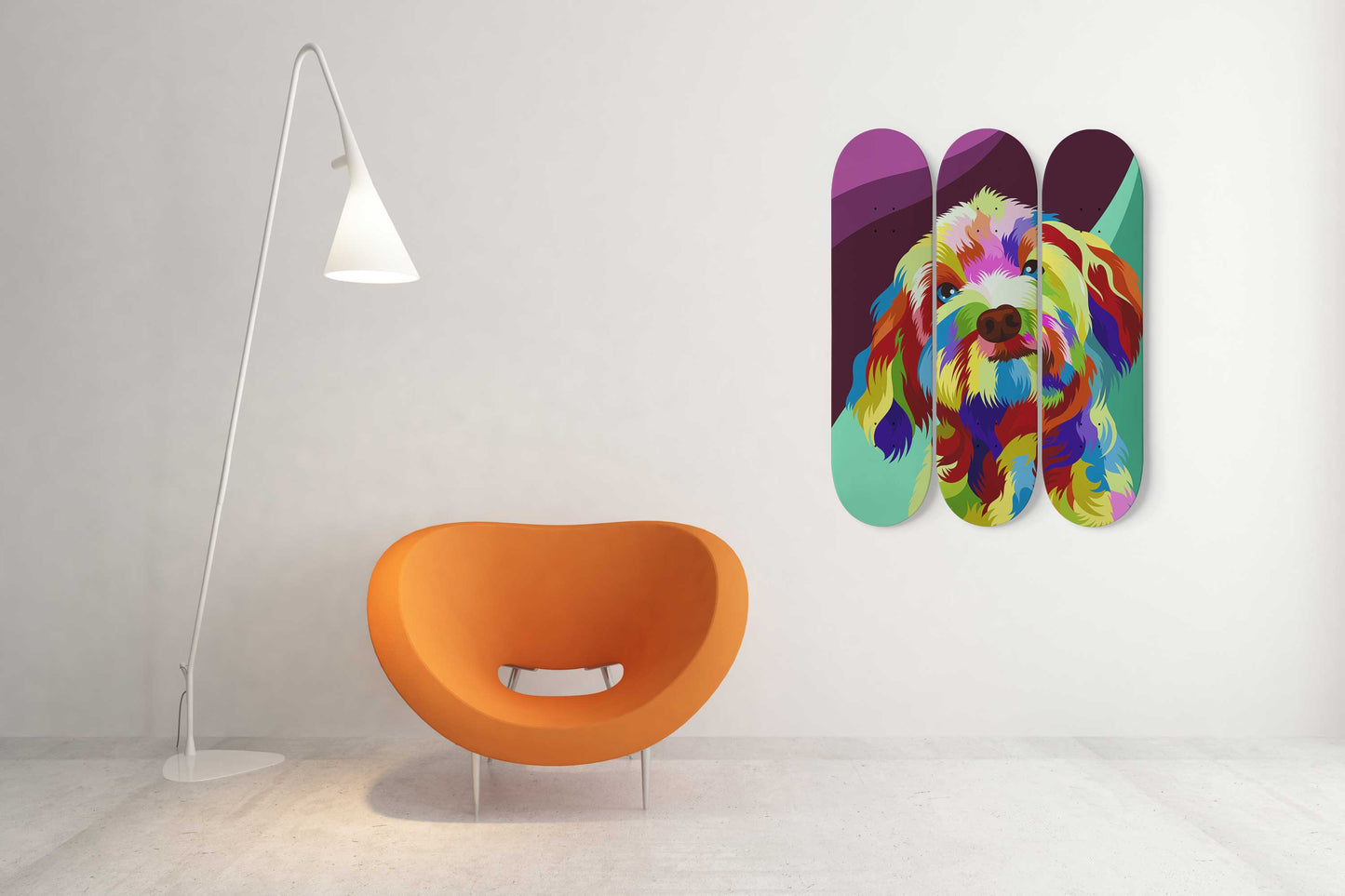 Cute Dog #2.0 3-Deck Skateboard Wall Art