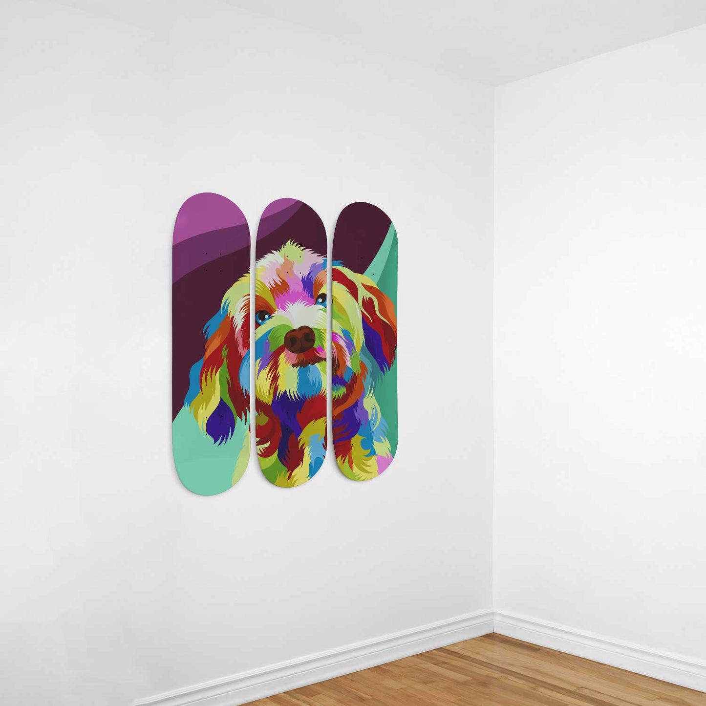 Cute Dog #2.0 3-Deck Skateboard Wall Art