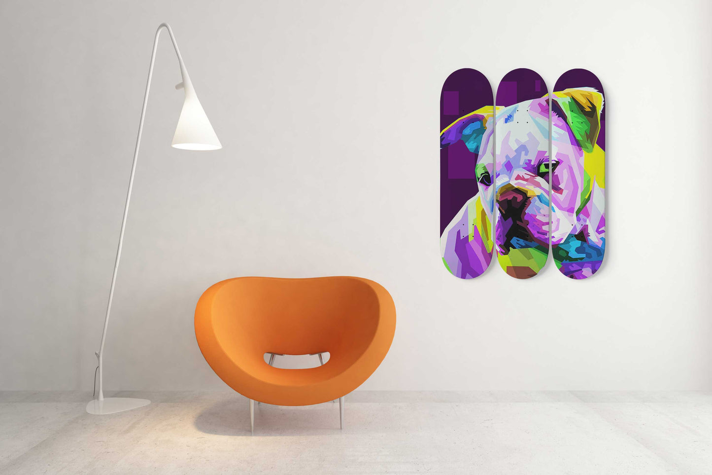 Cute Dog #3.0 3-Deck Skateboard Wall Art