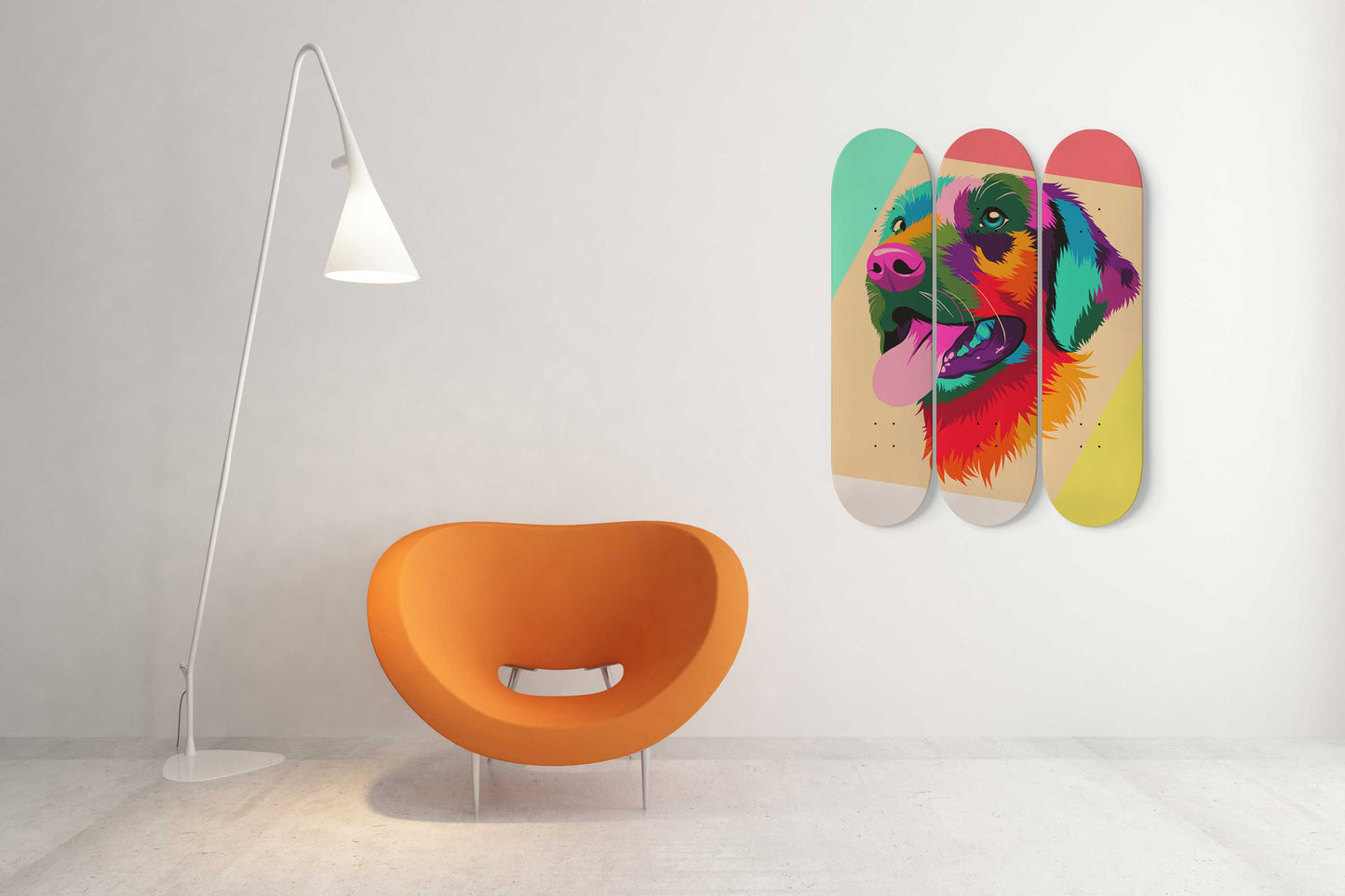 Cute Dog #4.0 3-Deck Skateboard Wall Art