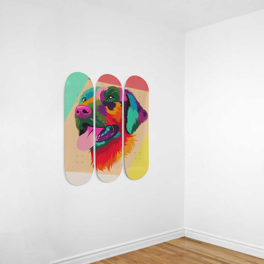 Cute Dog #4.0 3-Deck Skateboard Wall Art