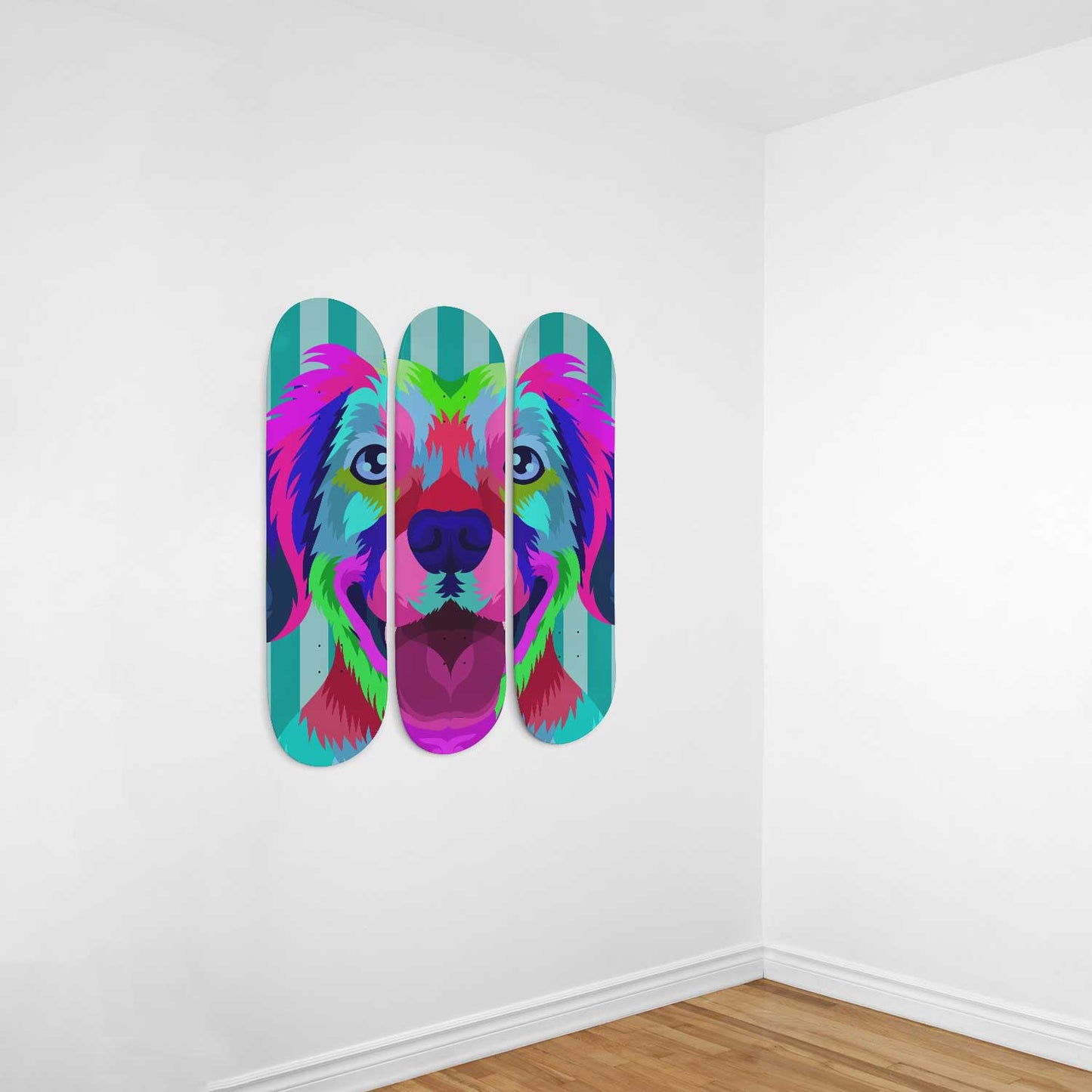 Cute Dog #5.0 3-Deck Skateboard Wall Art