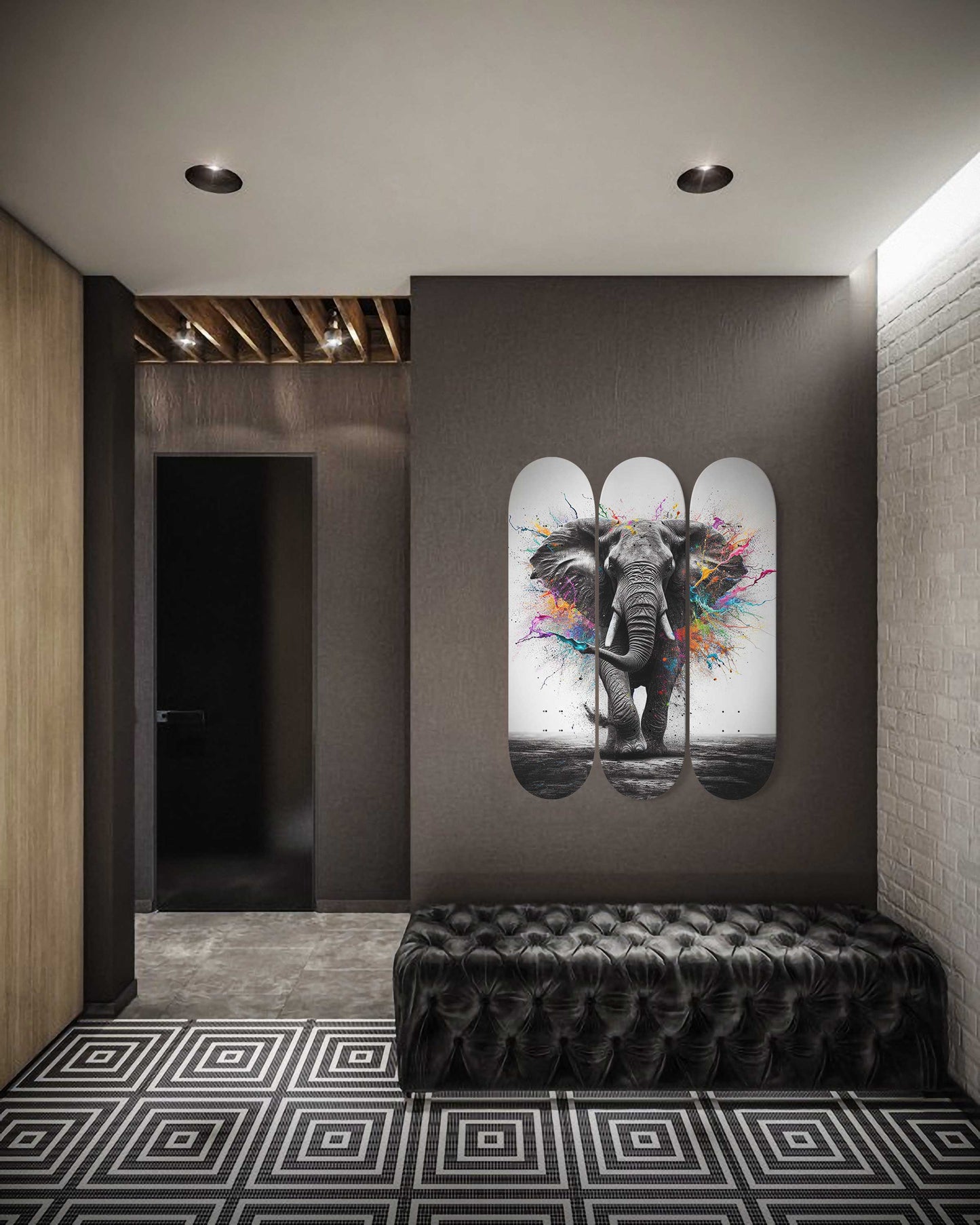 Elephant#1.0 3-Deck Skateboard Wall Art