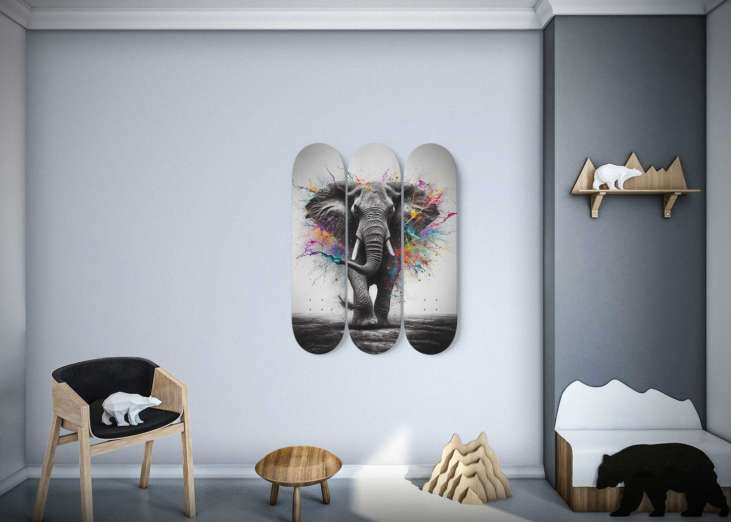 Elephant#1.0 3-Deck Skateboard Wall Art