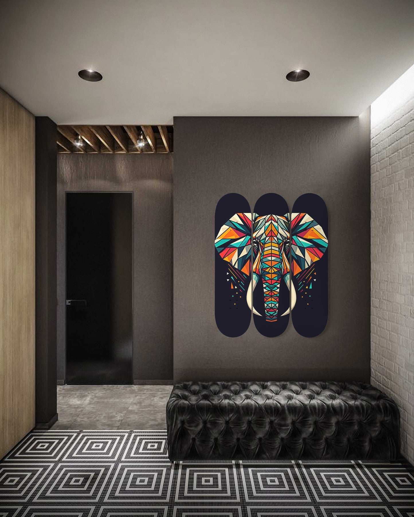 Elephant#2.0 3-Deck Skateboard Wall Art