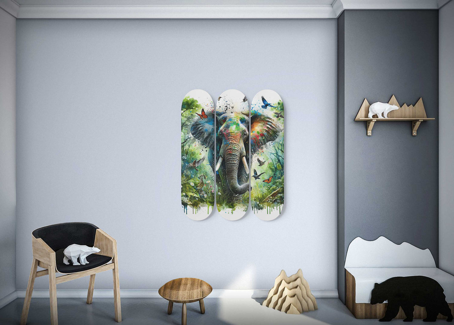 Elephant#4.0 3-Deck Skateboard Wall Art
