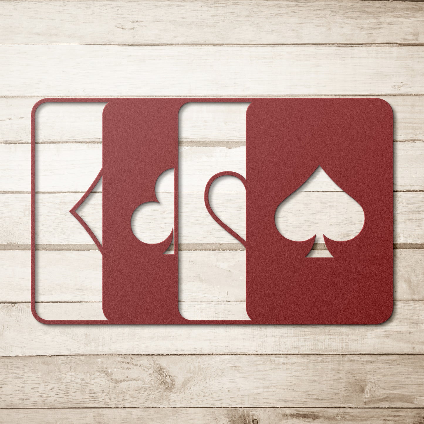 Four Suit Ace Metal Wall Art