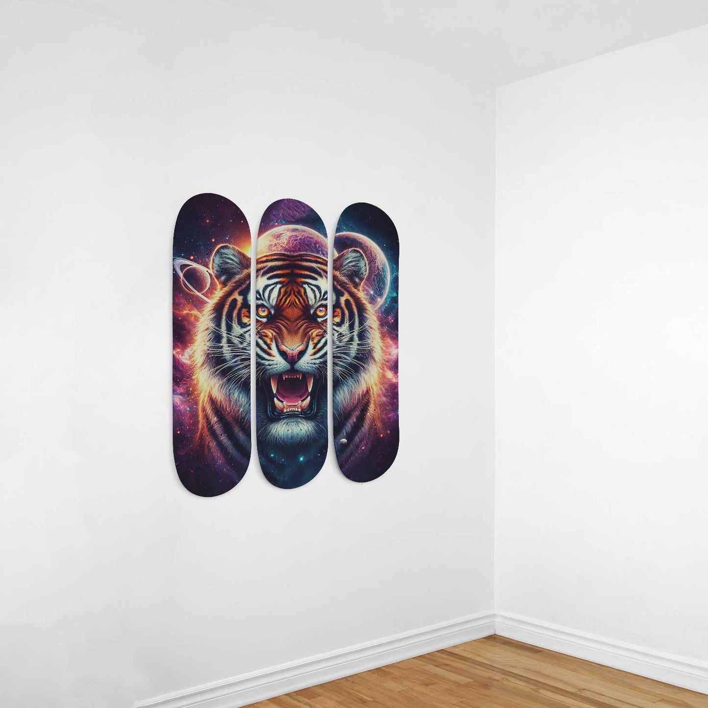 Galaxy Tiger #1.0 3-Deck Skateboard Wall Art