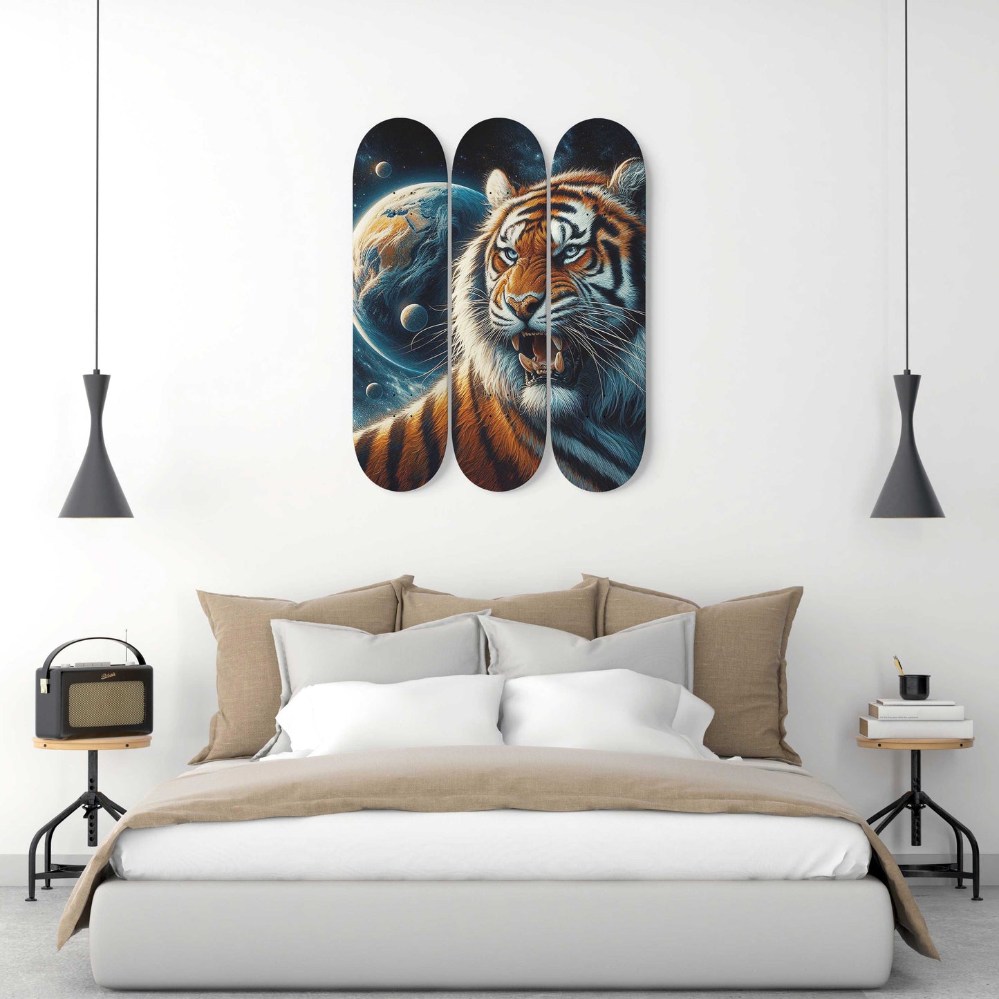 Galaxy Tiger #2.0 3-Deck Skateboard Wall Art