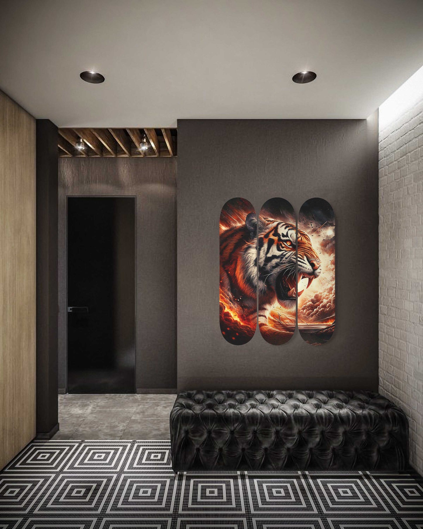 Galaxy Tiger#3.0 3-Deck Skateboard Wall Art