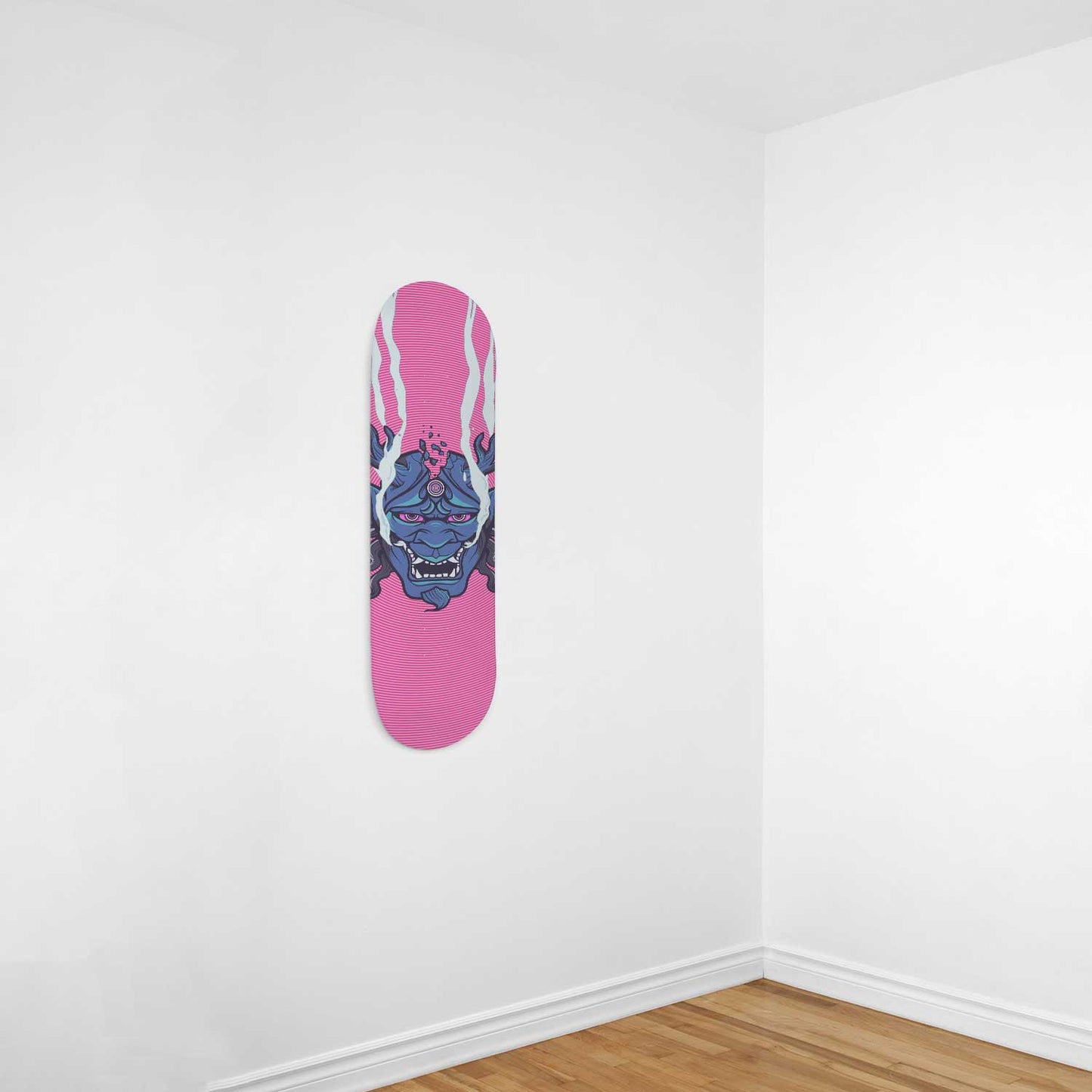 Japanese Mask Warrior Skateboard Wall Art