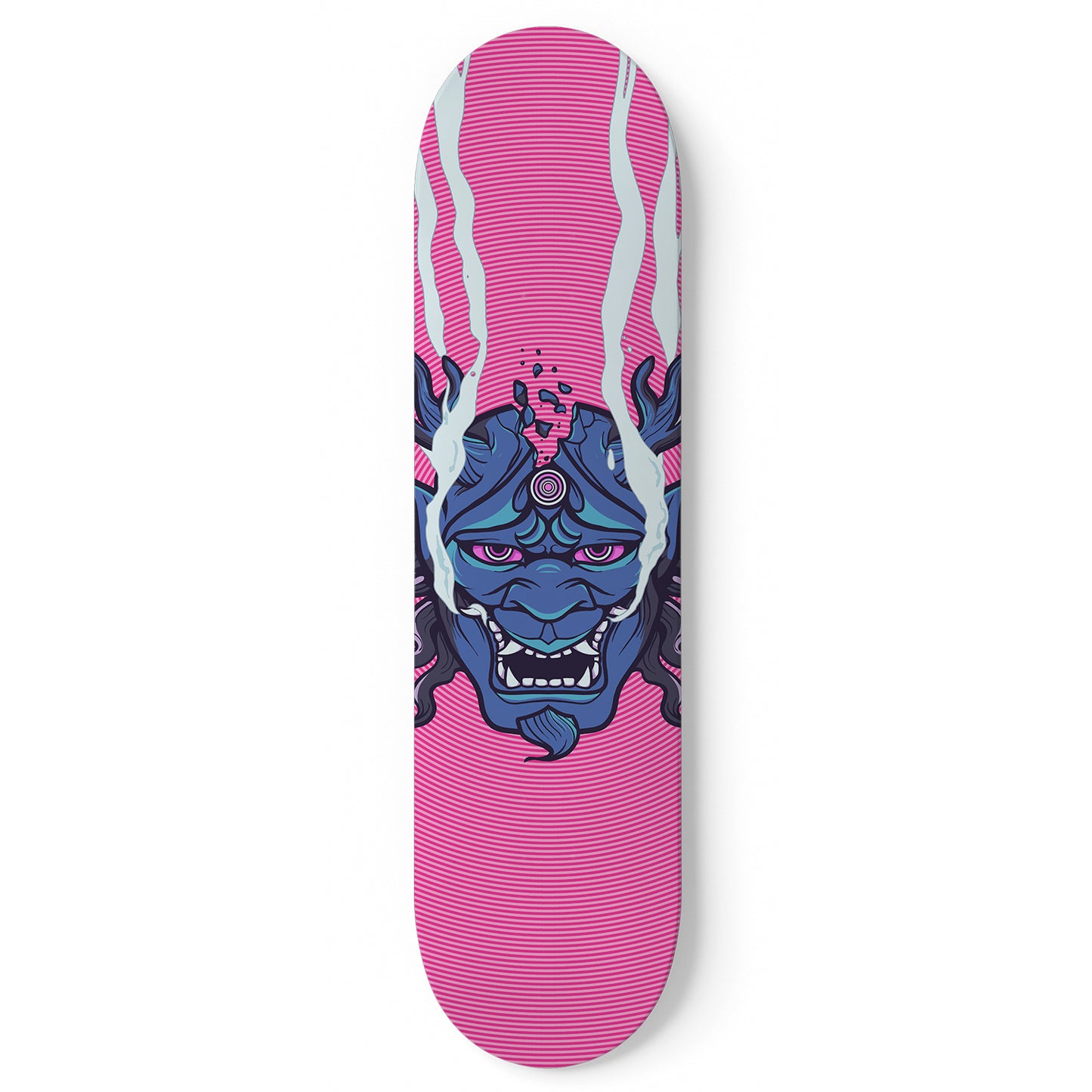 Japanese Mask Warrior Skateboard Wall Art