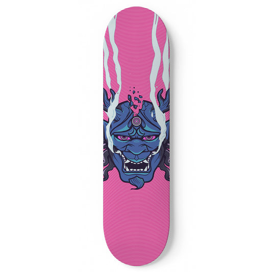 Japanese Mask Warrior Skateboard Wall Art