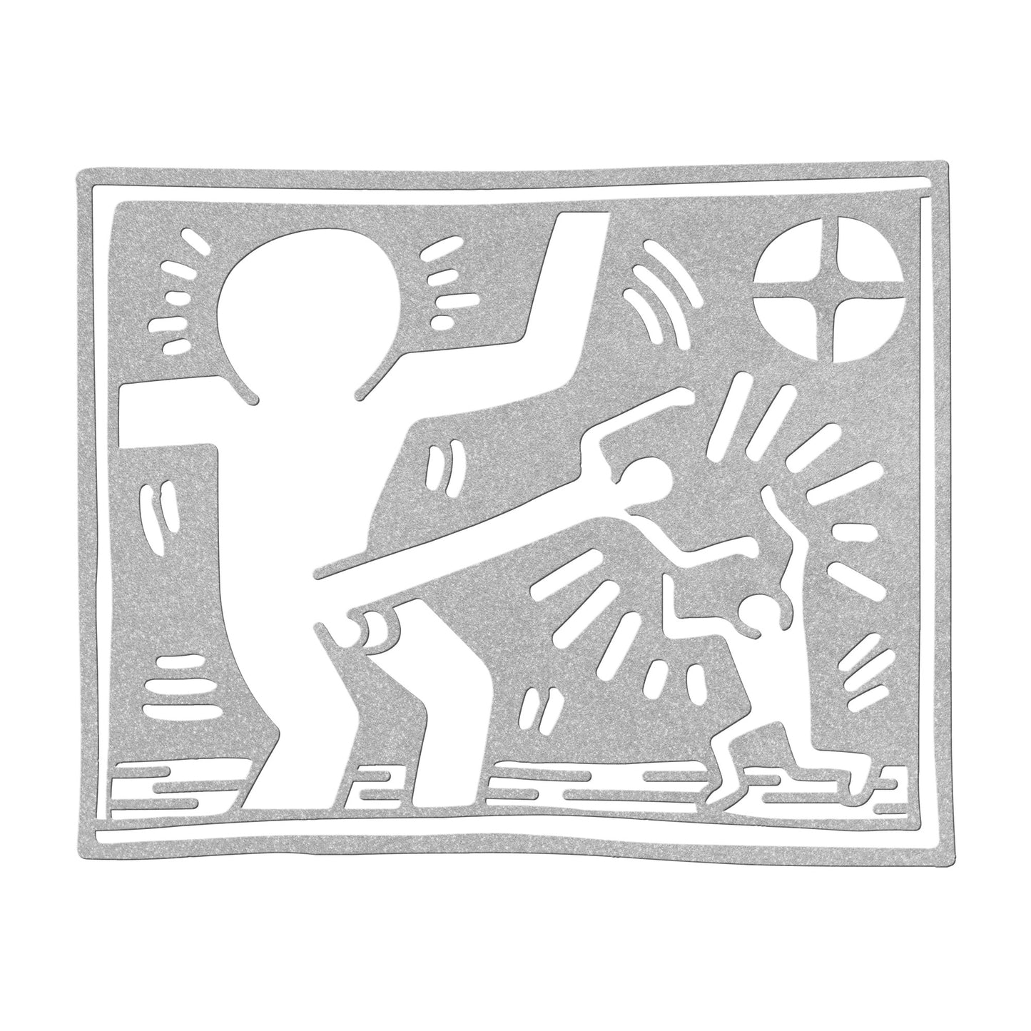 Keith Haring Cock Fight Metal Wall Art