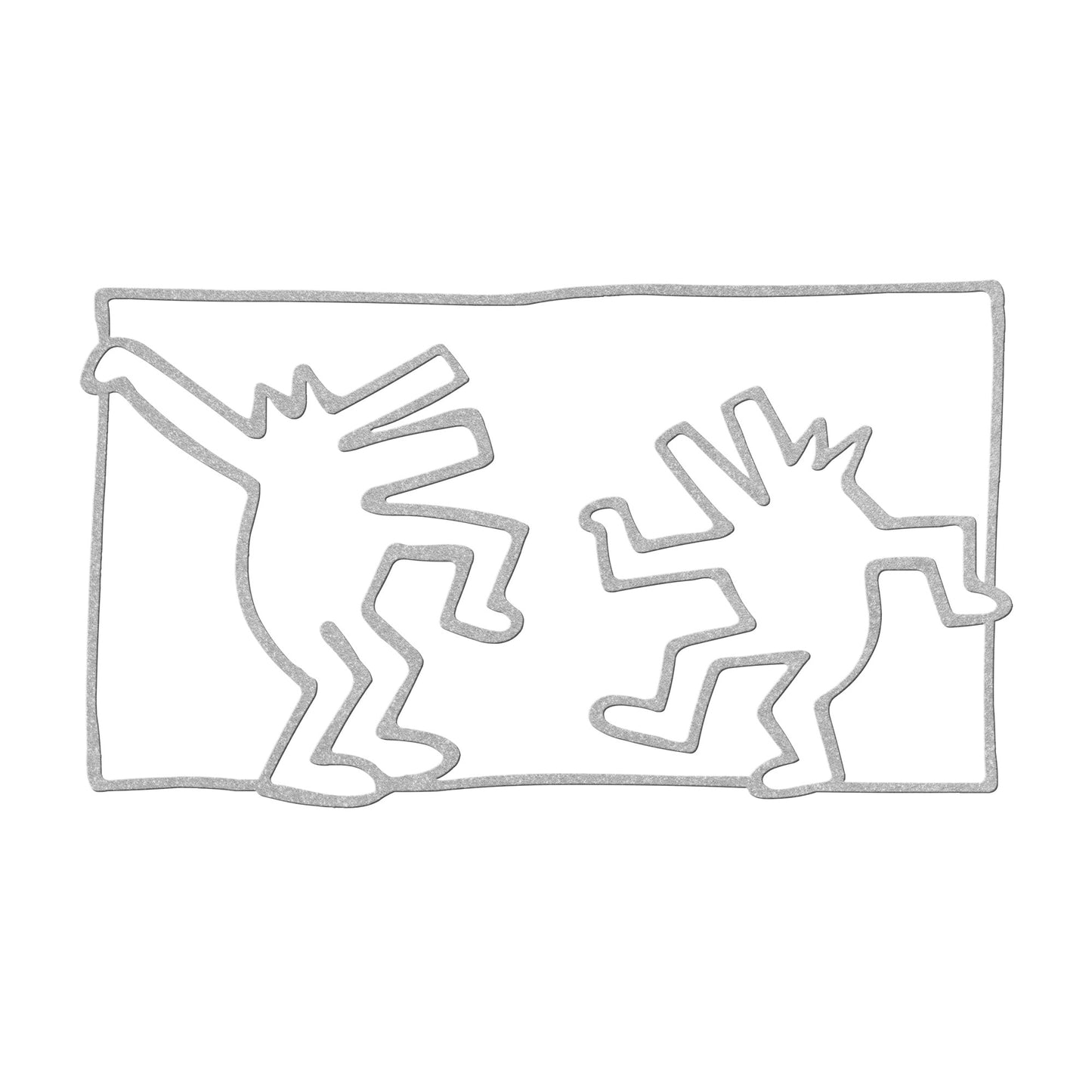 Keith Haring Dancing Dogs Figure Metal Wall Art 2