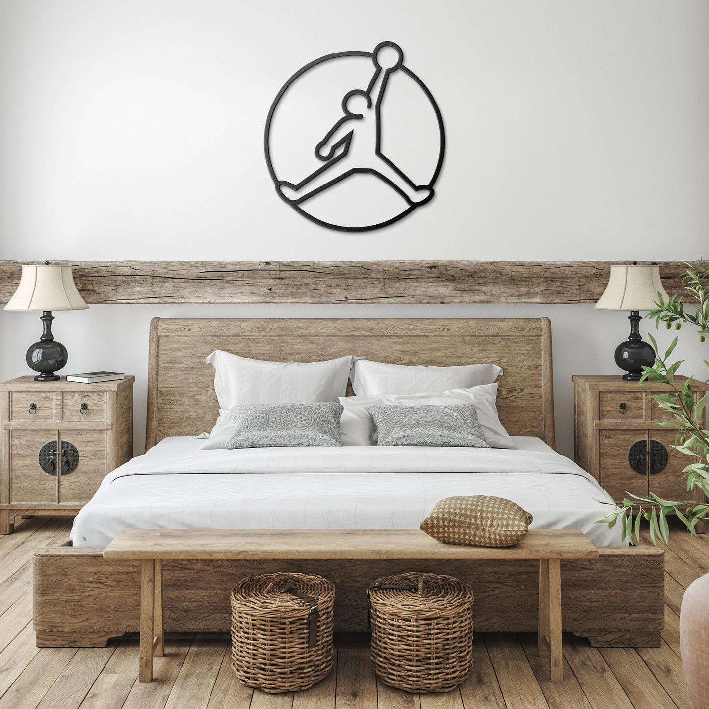 Keith Haring Style AIR JORDAN Basketball Metal Wall Art