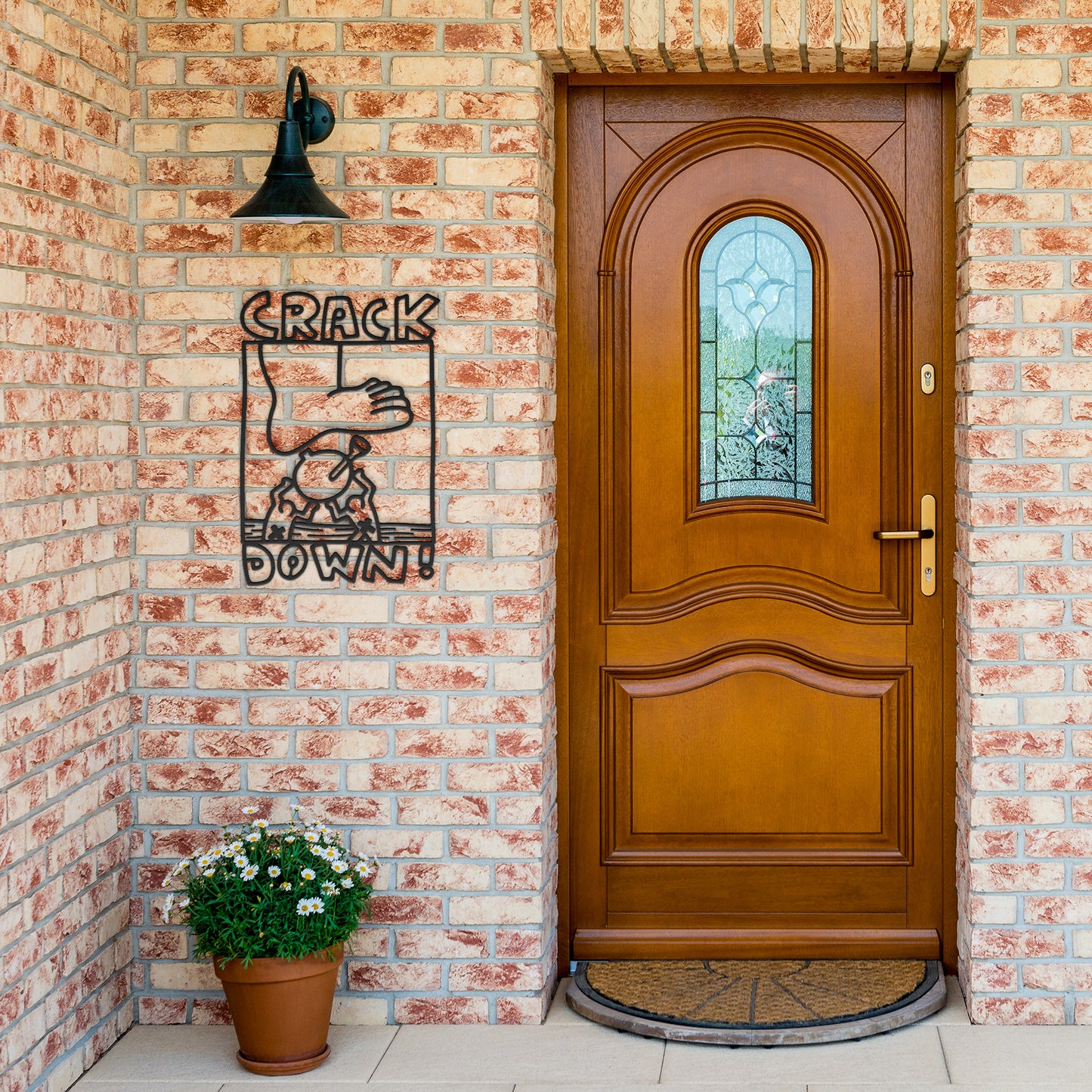Keith Haring CRACK DOWN Metal Wall Art