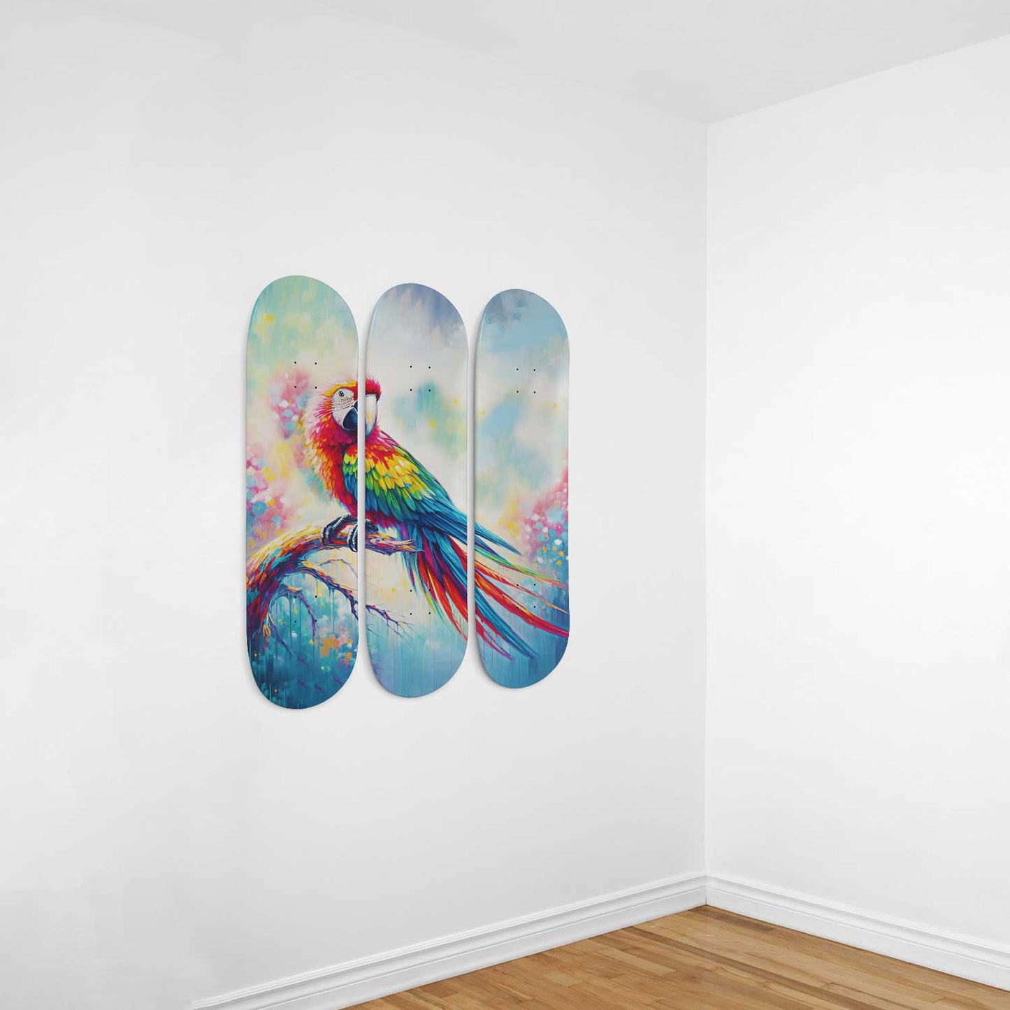 Beautiful Parrot #1 3-Deck Skateboard Wall Art