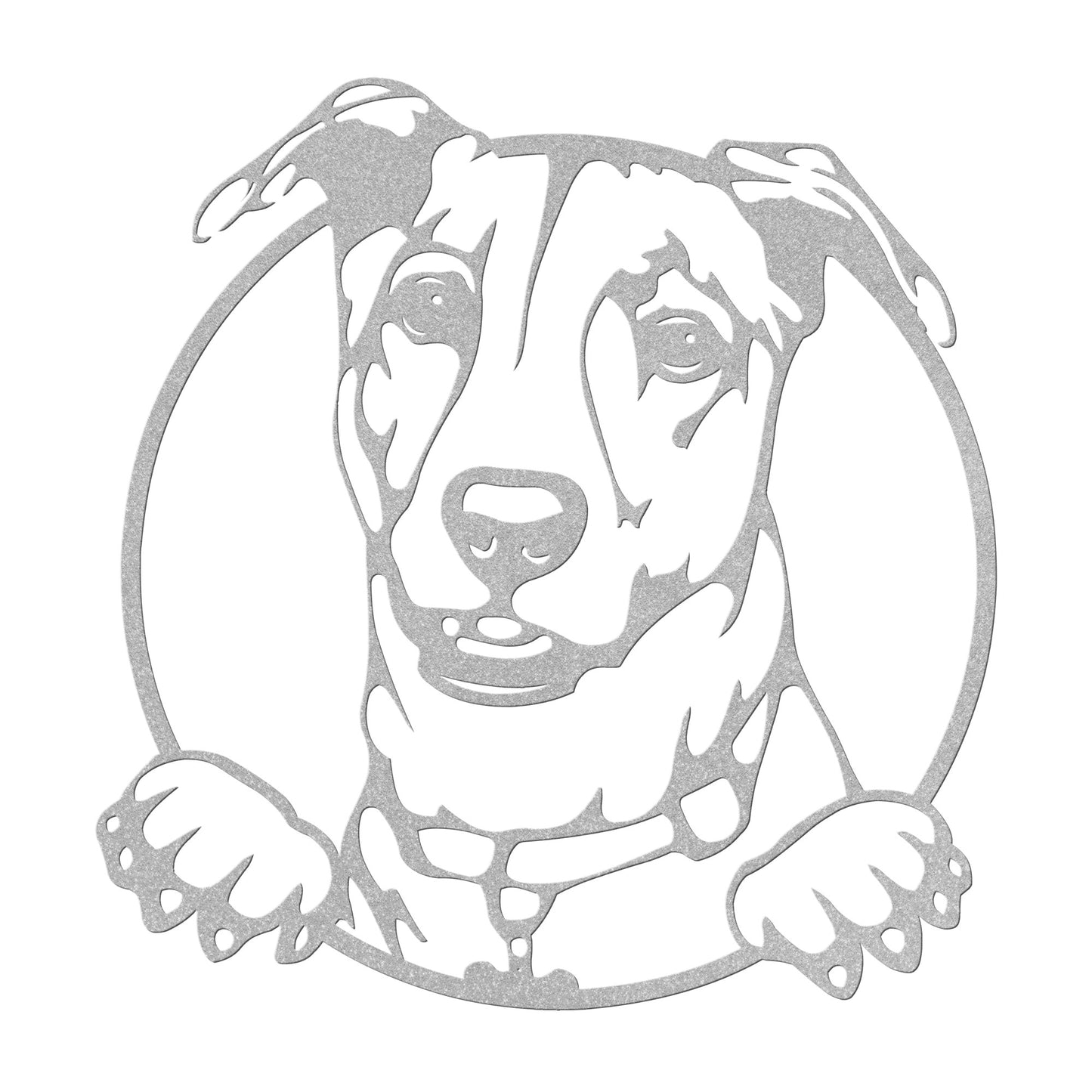 Playful Greyhound Dog Metal Wall Art