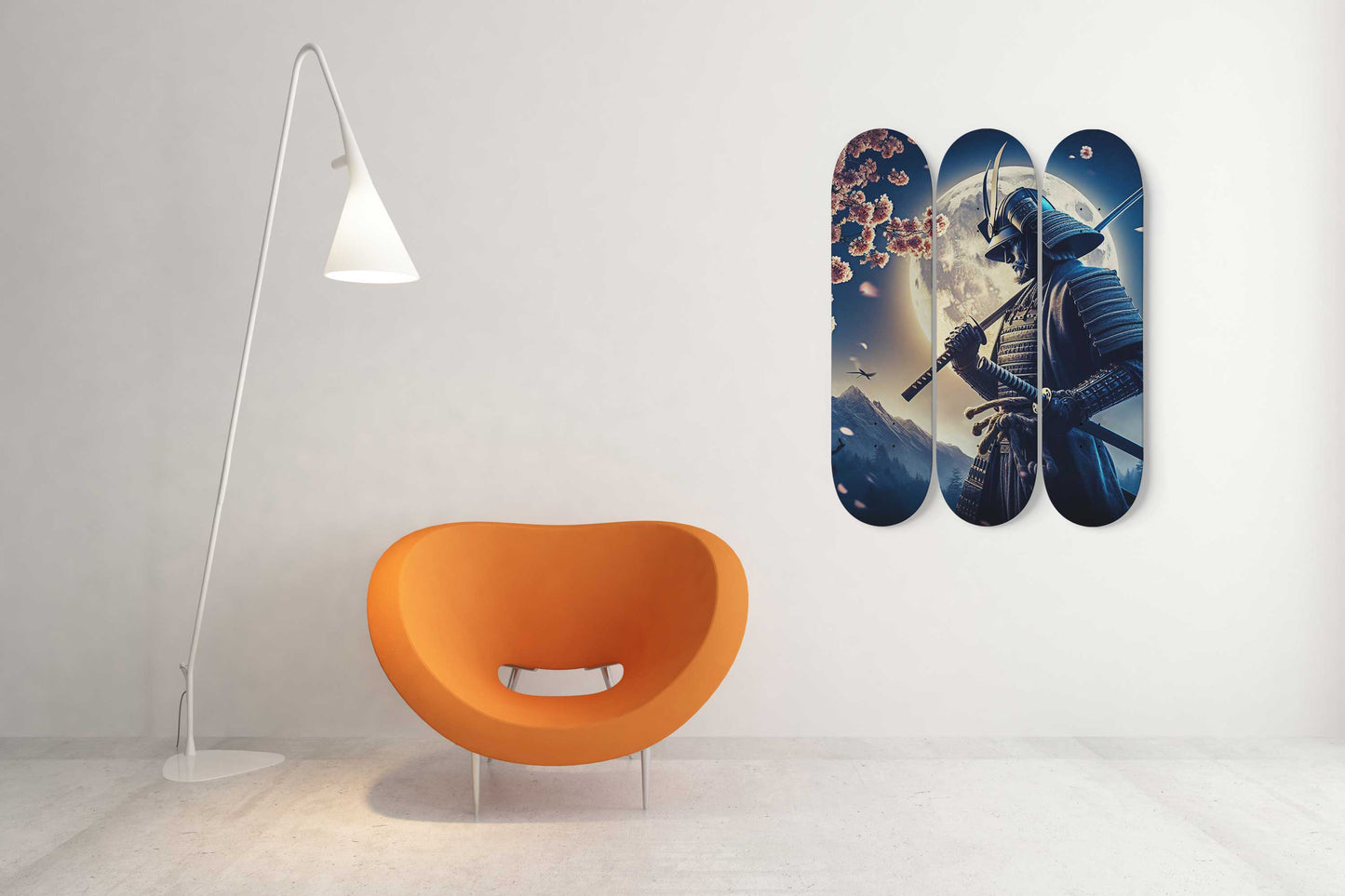 Samurai #1.0 3-Deck Skateboard Wall Art