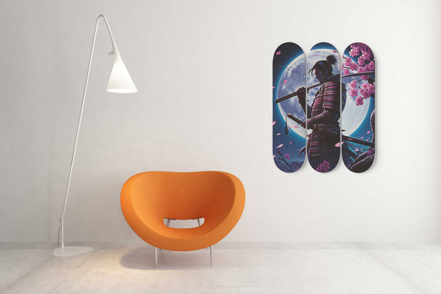 Samurai #3.0 3-Deck Skateboard Wall Art