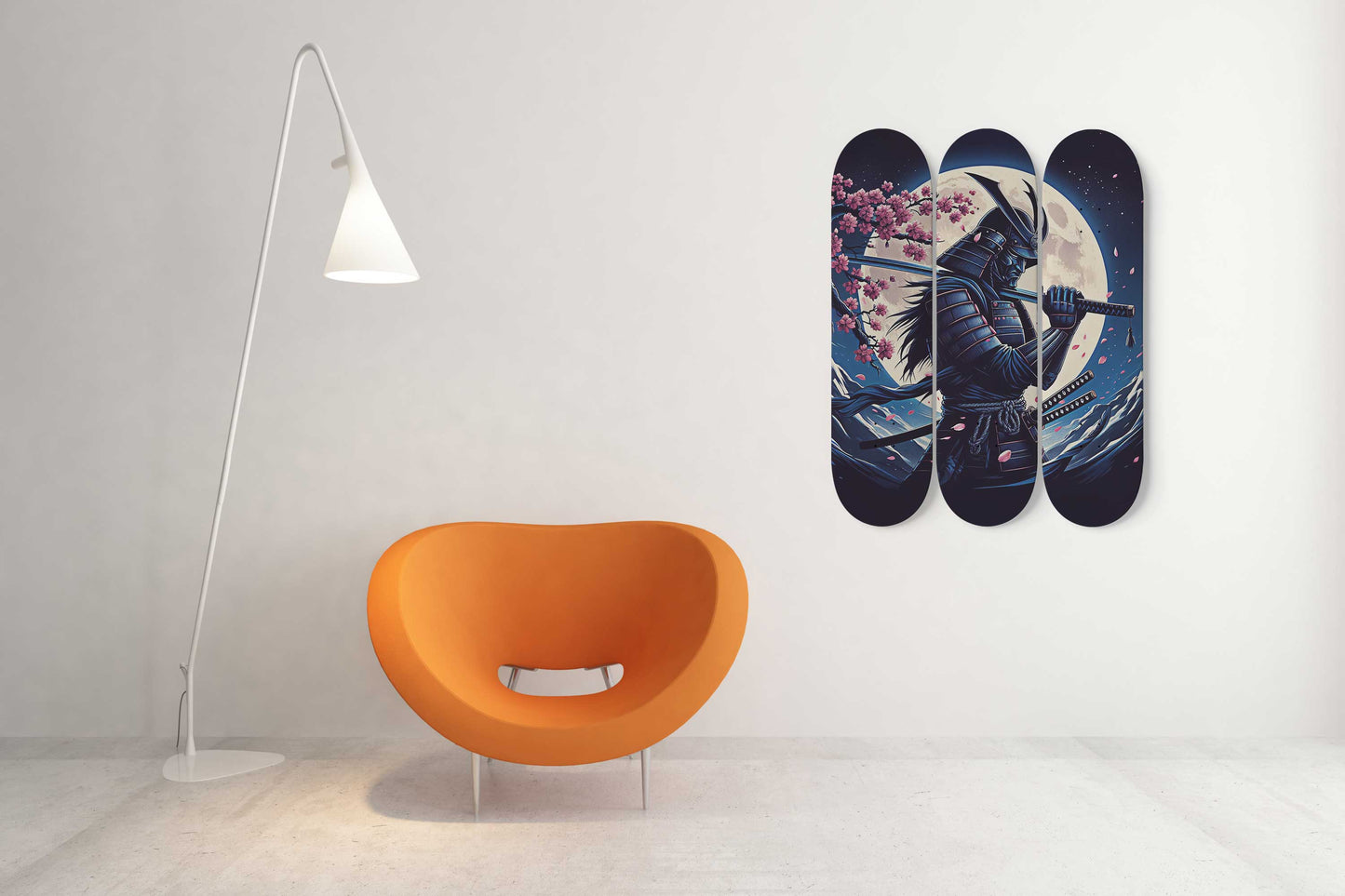 Samurai #4.0 3-Deck Skateboard Wall Art