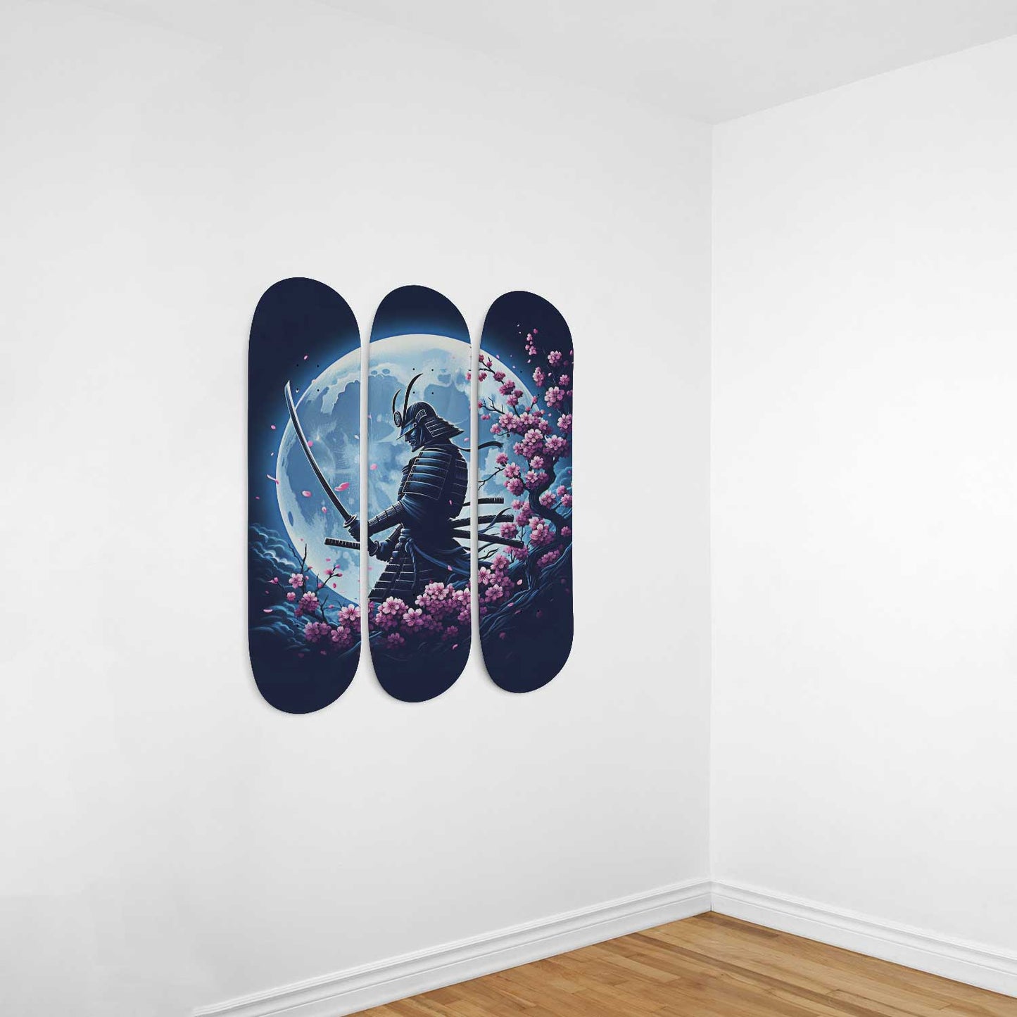 Samurai #5.0 3-Deck Skateboard Wall Art