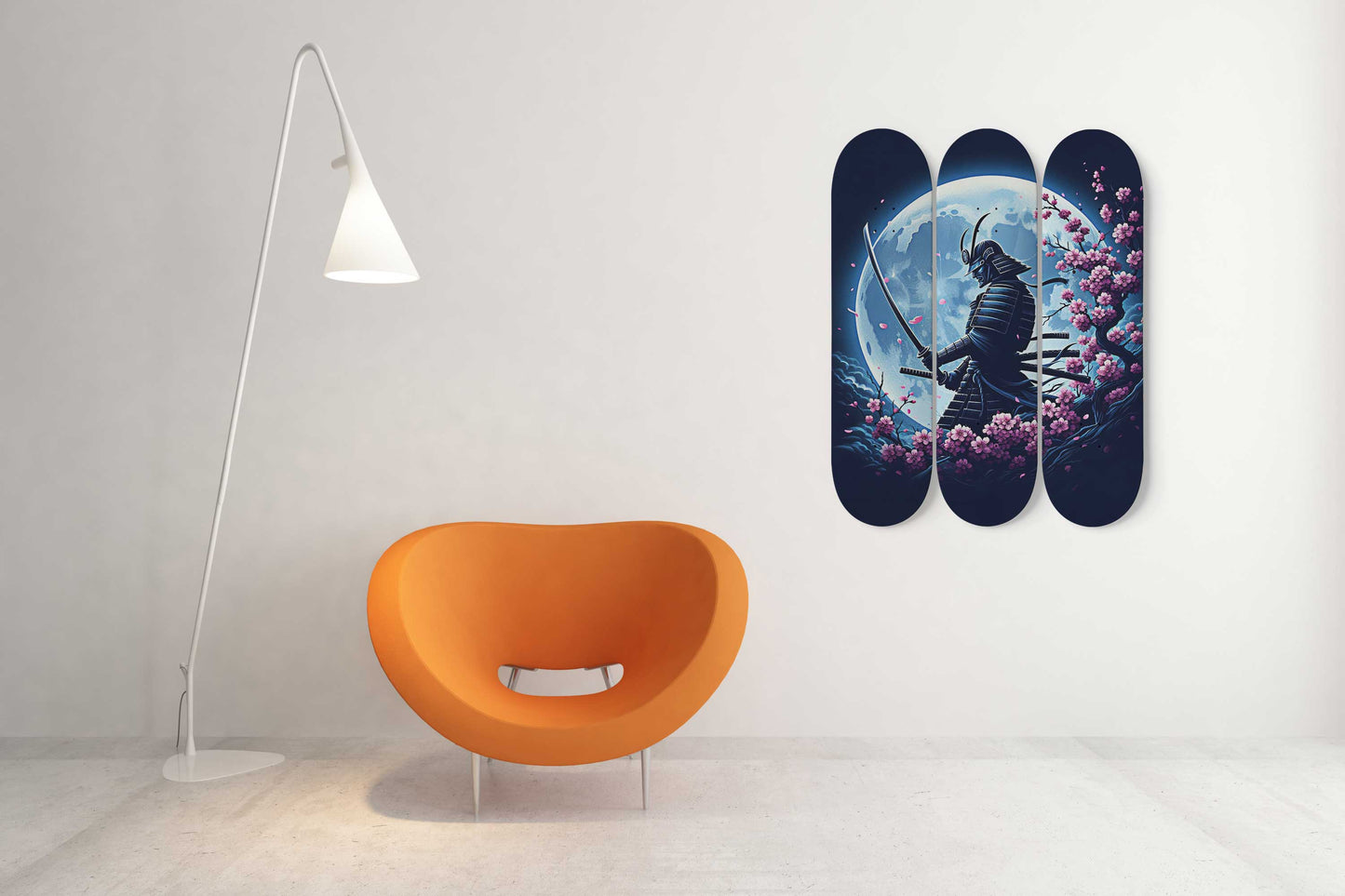 Samurai #5.0 3-Deck Skateboard Wall Art